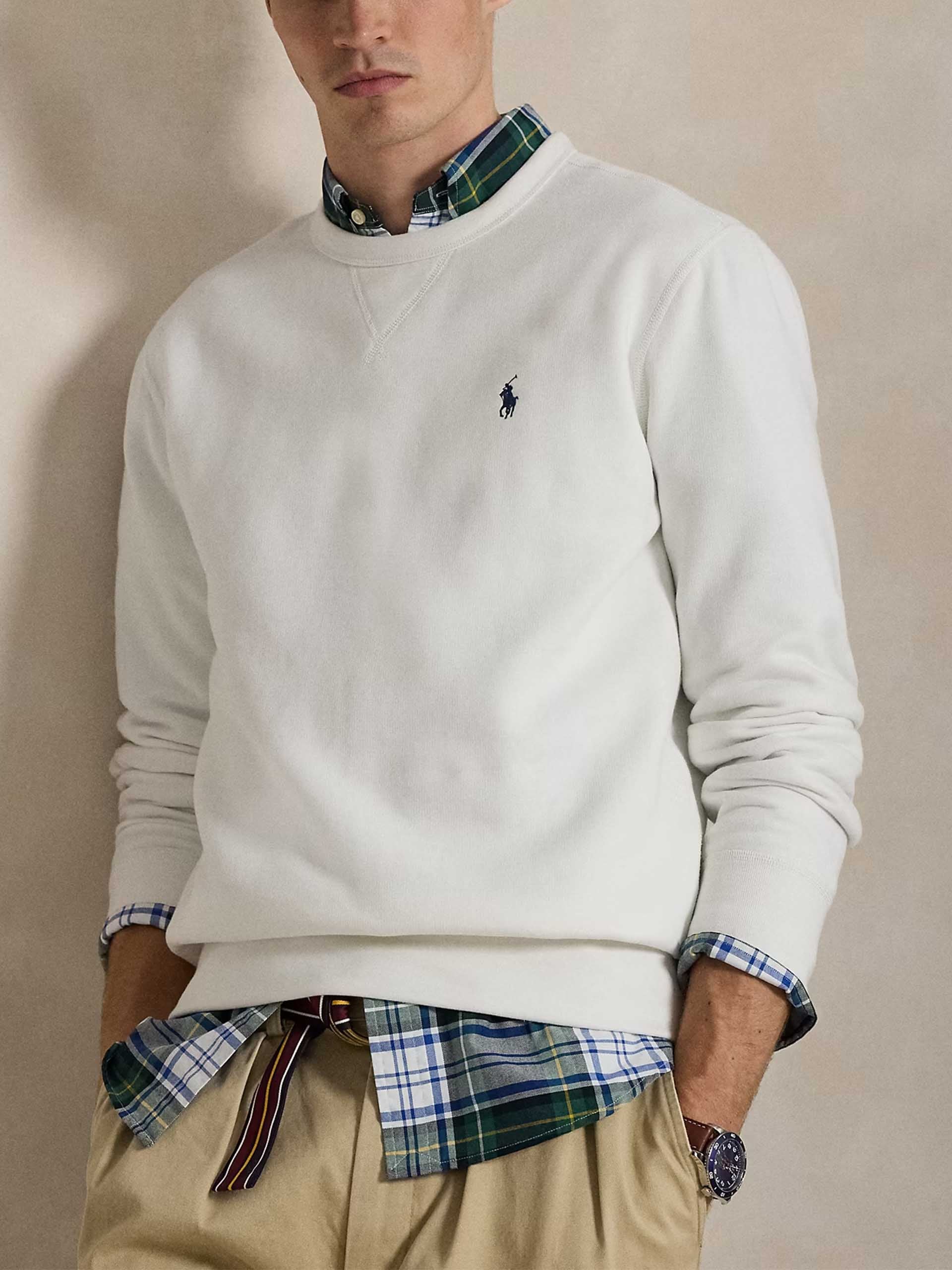 POLO RALPH LAUREN - Logo-Sweatshirt aus Fleece für Herren Weiß - White