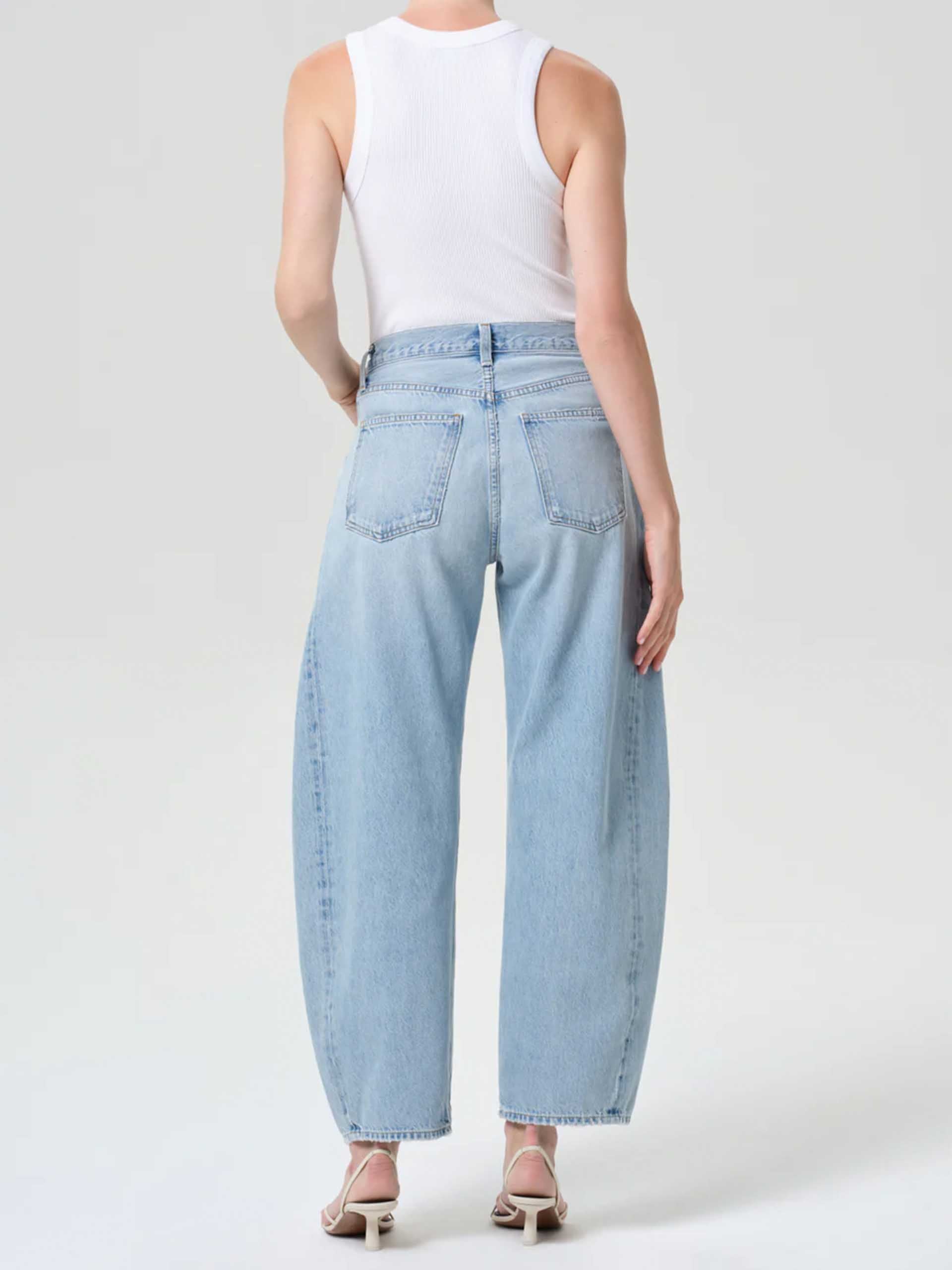 AGOLDE - High-Rise Jeans Luna für Damen Hellblau - Light Blue Addition