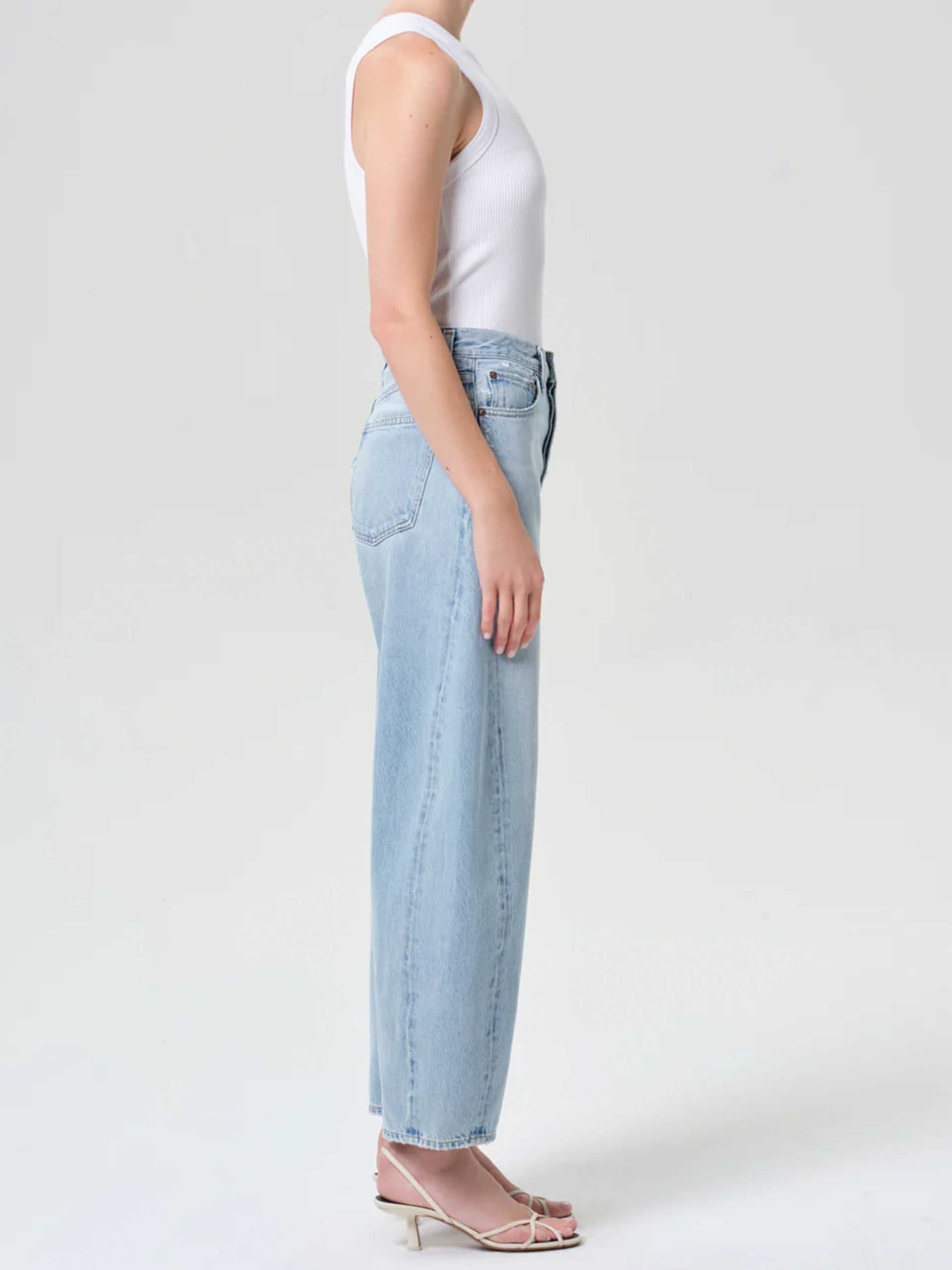 AGOLDE - High-Rise Jeans Luna für Damen Addition - Hellblau
