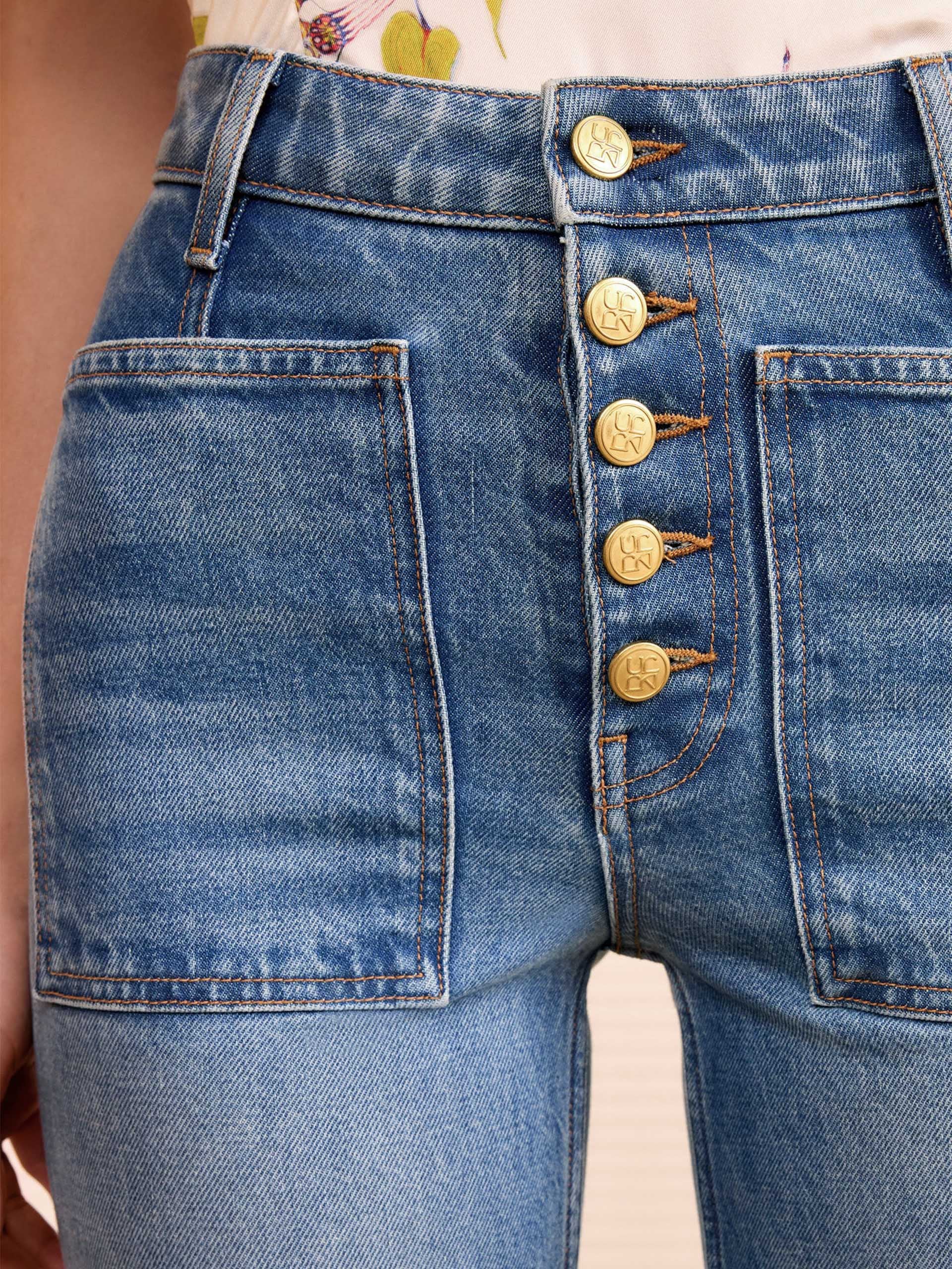 ULLA JOHNSON - High-Rise Kick-Flare Jeans Lou für Damen