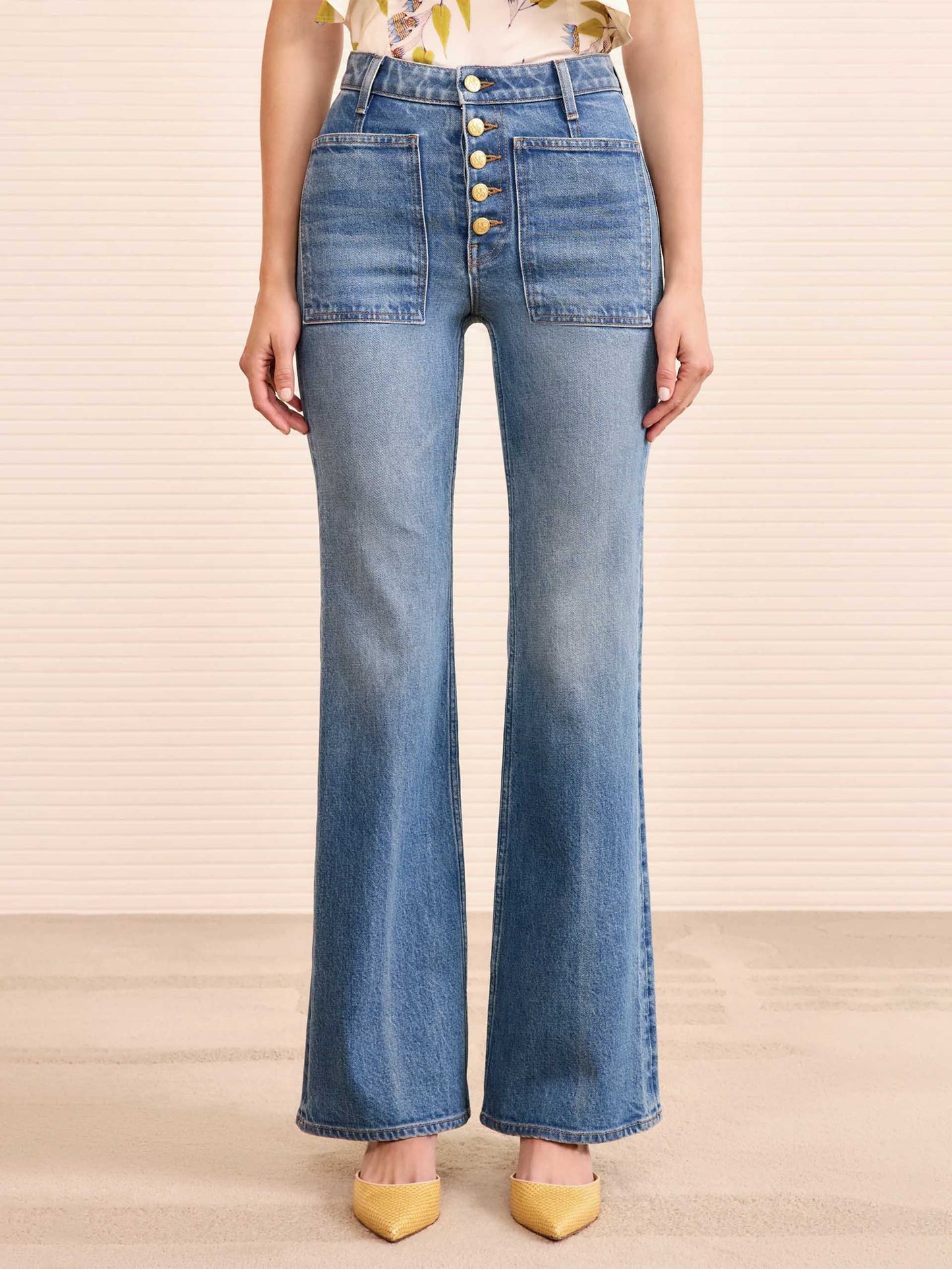 ULLA JOHNSON - High-Rise Kick-Flare Jeans Lou für Damen
