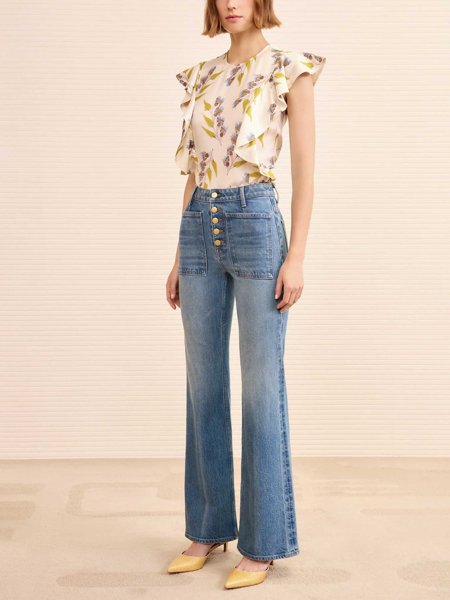 ULLA JOHNSON - High-Rise Kick-Flare Jeans Lou für Damen