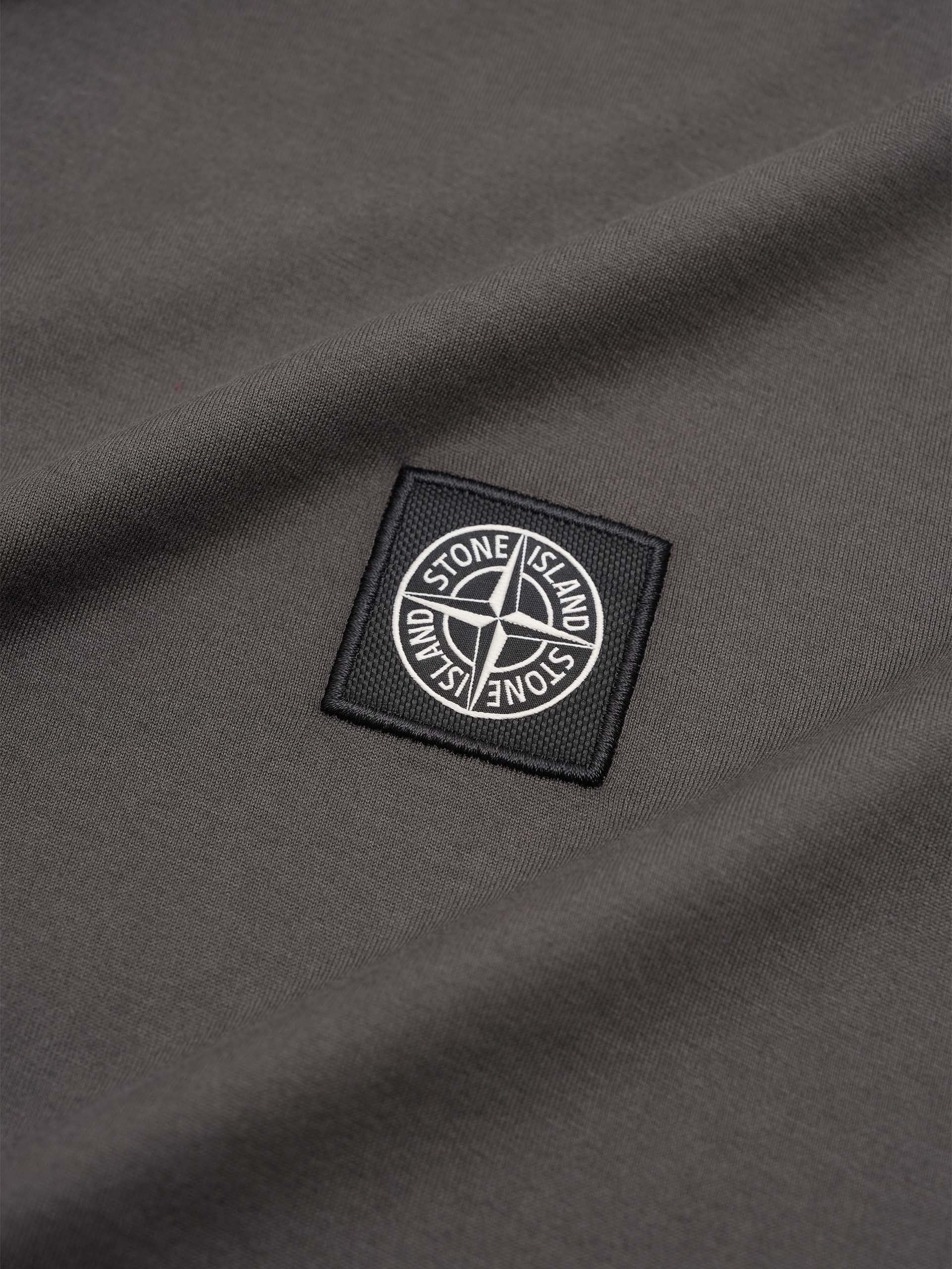 STONE ISLAND - Basic-T-Shirt mit Logo-Patch für Herren Anthrazitgrau - Anthracite Grey
