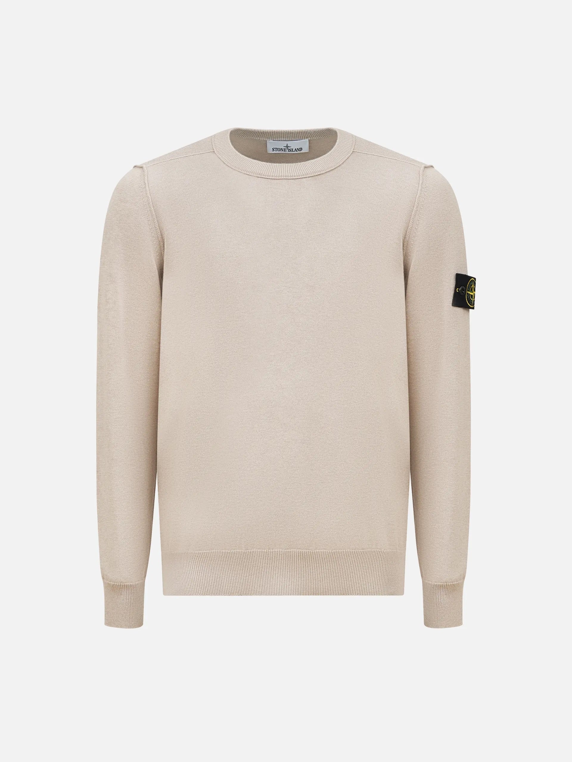 STONE ISLAND - Strickpullover aus Baumwolle für Herren Sand Beige