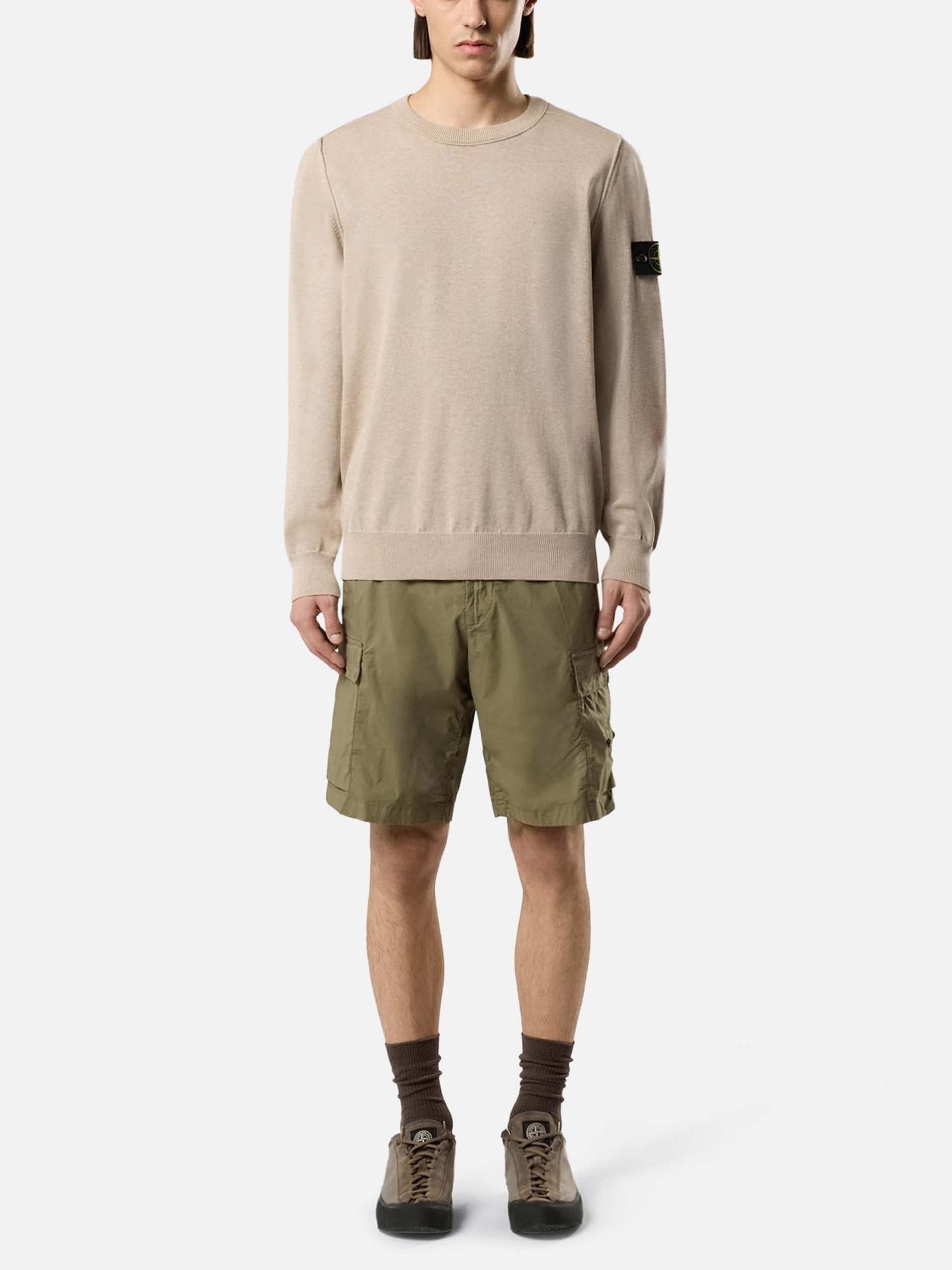 STONE ISLAND - Strickpullover aus Baumwolle für Herren Sand Beige