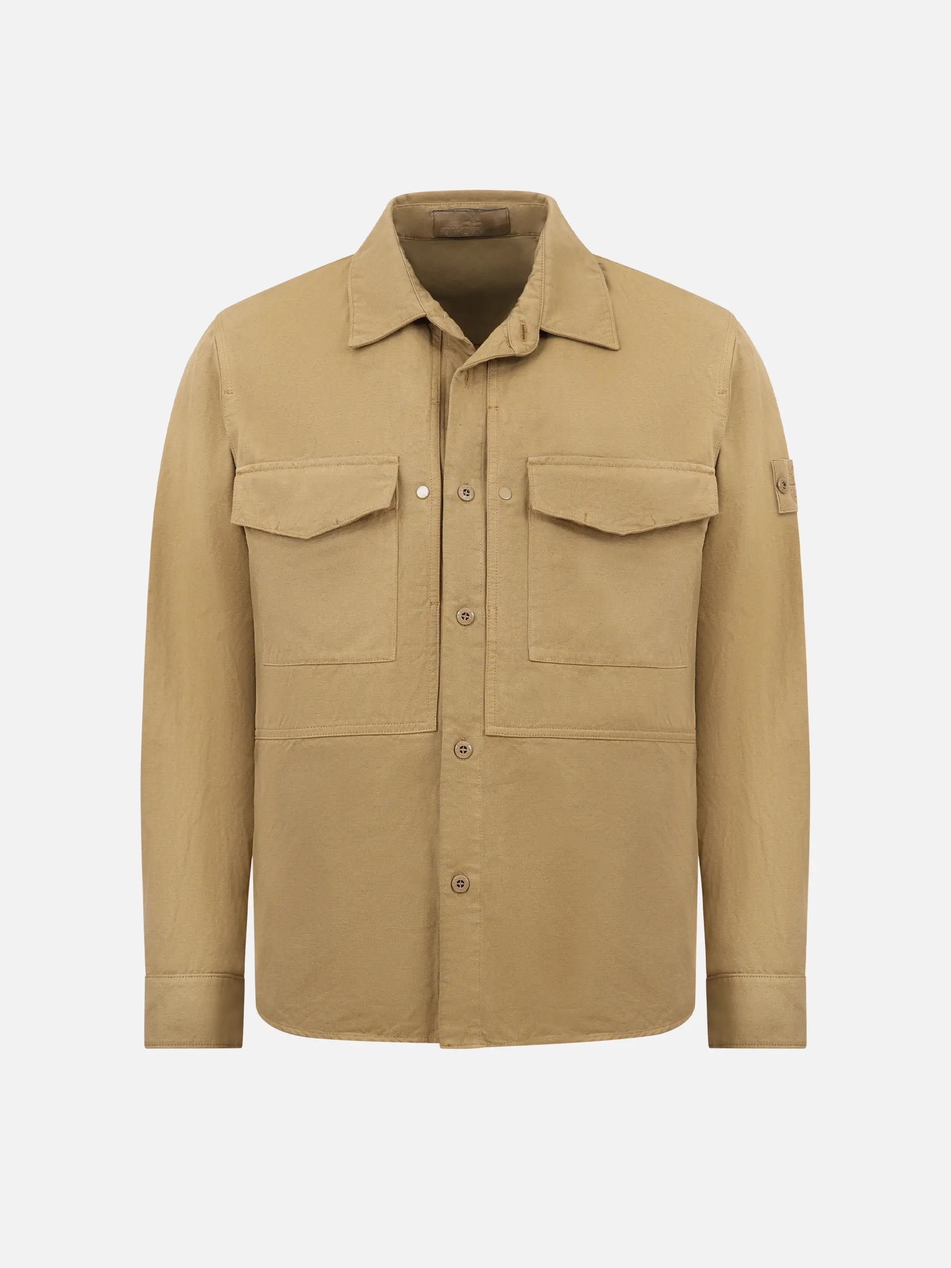 STONE ISLAND - Overshirt Ghost Piece aus Leinen-Mix für Herren