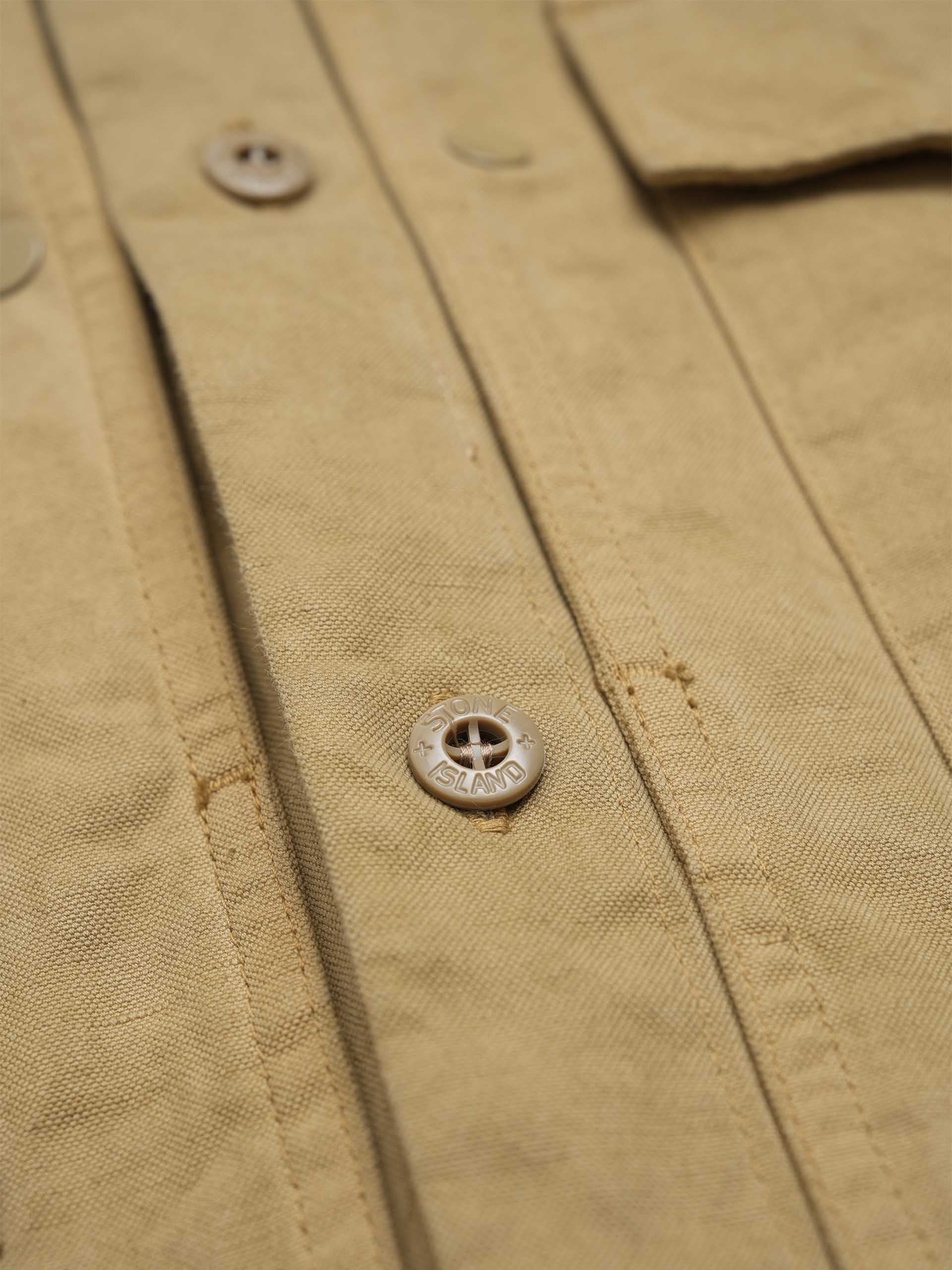 STONE ISLAND - Ghost Piece overshirt in linen blend for men – NEW