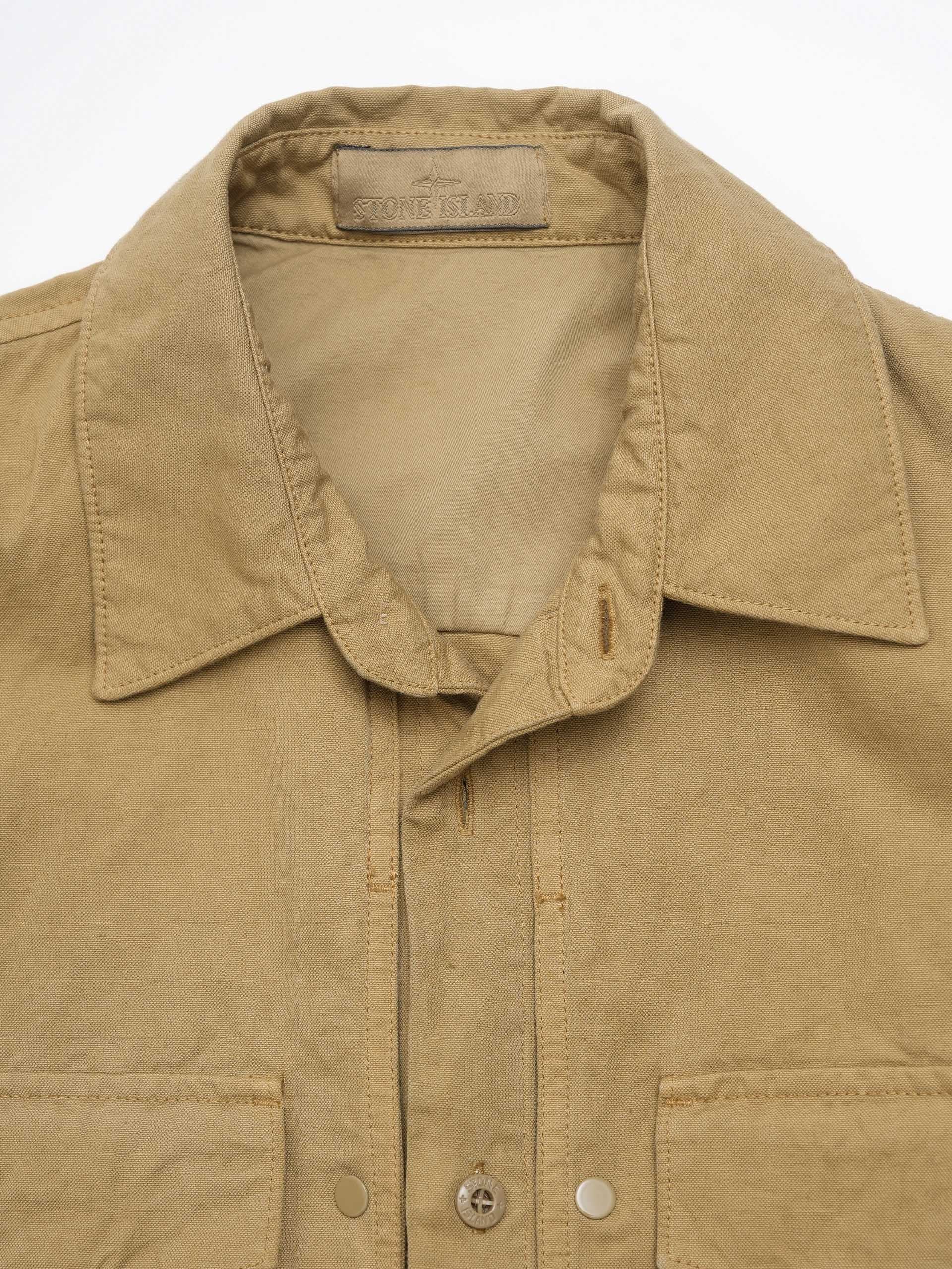 STONE ISLAND - Overshirt Ghost Piece aus Leinen-Mix für Herren