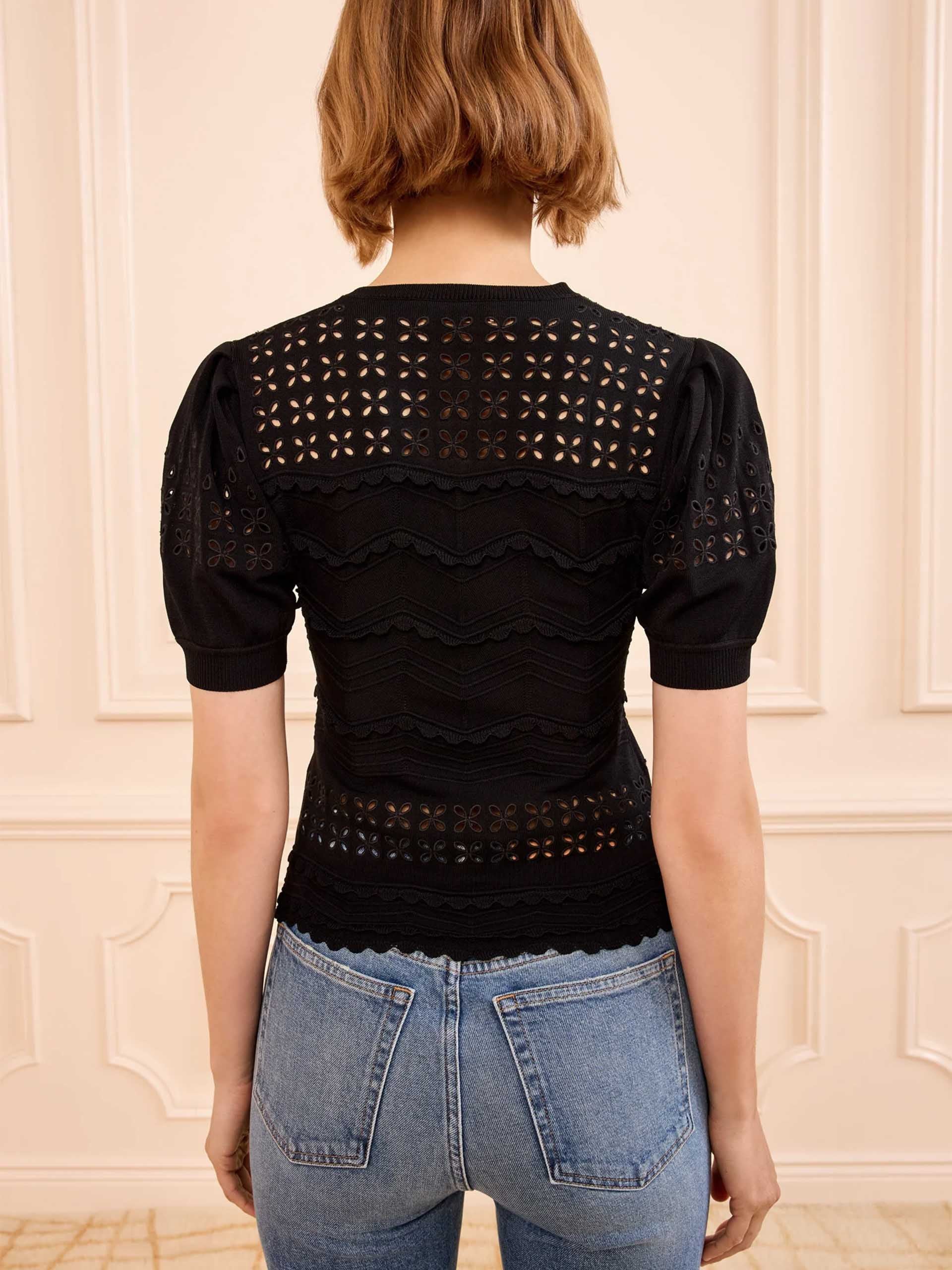 ULLA JOHNSON - Strick-Top Marcelena für Damen Schwarz - Black