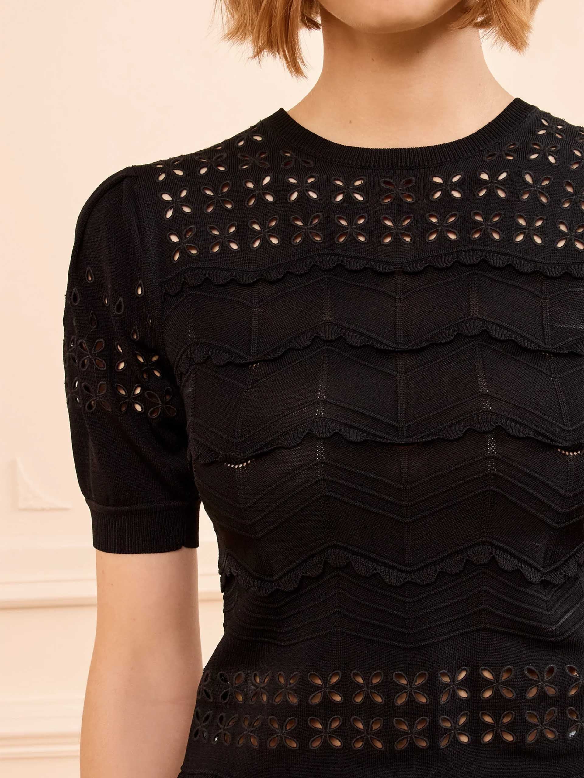 ULLA JOHNSON - Strick-Top Marcelena für Damen Schwarz - Black