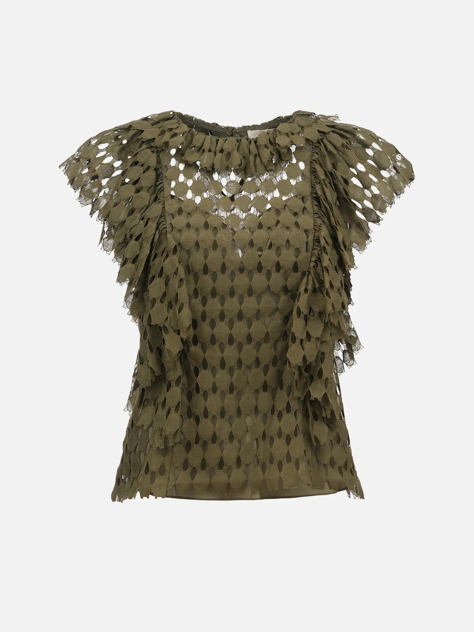 ULLA JOHNOSN - Spitzen-Top Daevy für Damen Olivgrün - Olive green