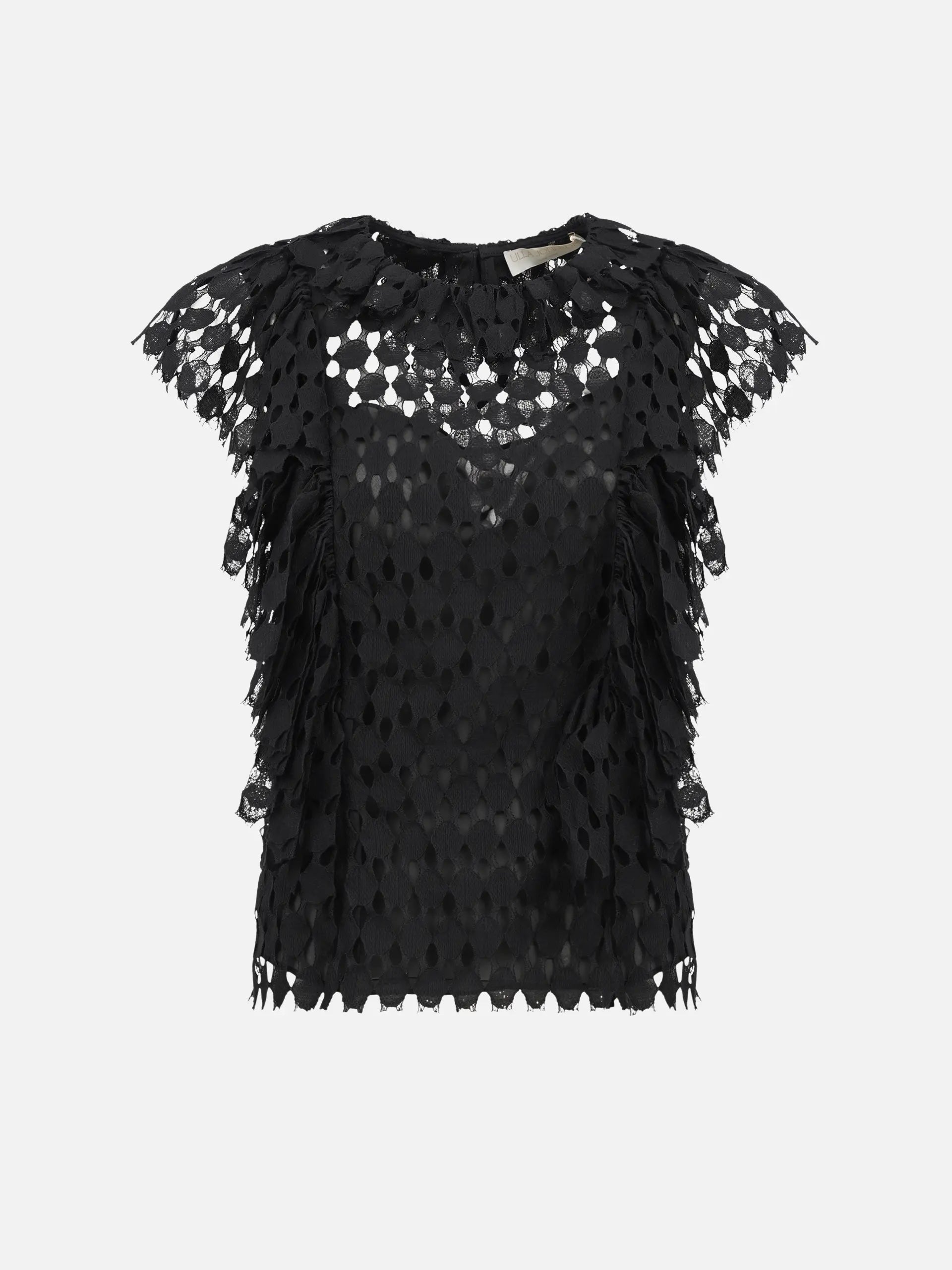 ULLA JOHNOSN - Spitzen-Top Daevy für Damen Schwarz - Black