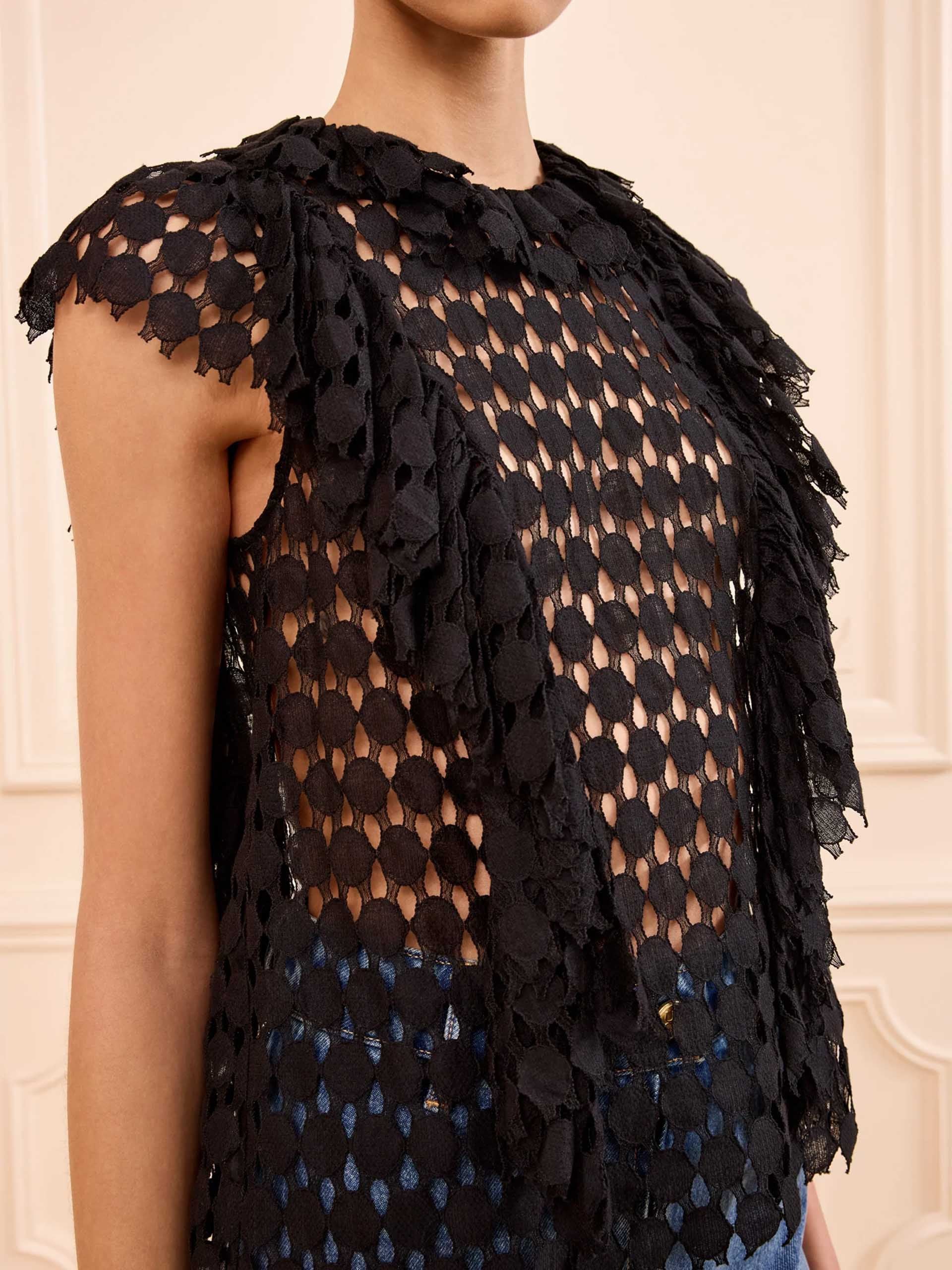 ULLA JOHNOSN - Spitzen-Top Daevy für Damen Schwarz - Black