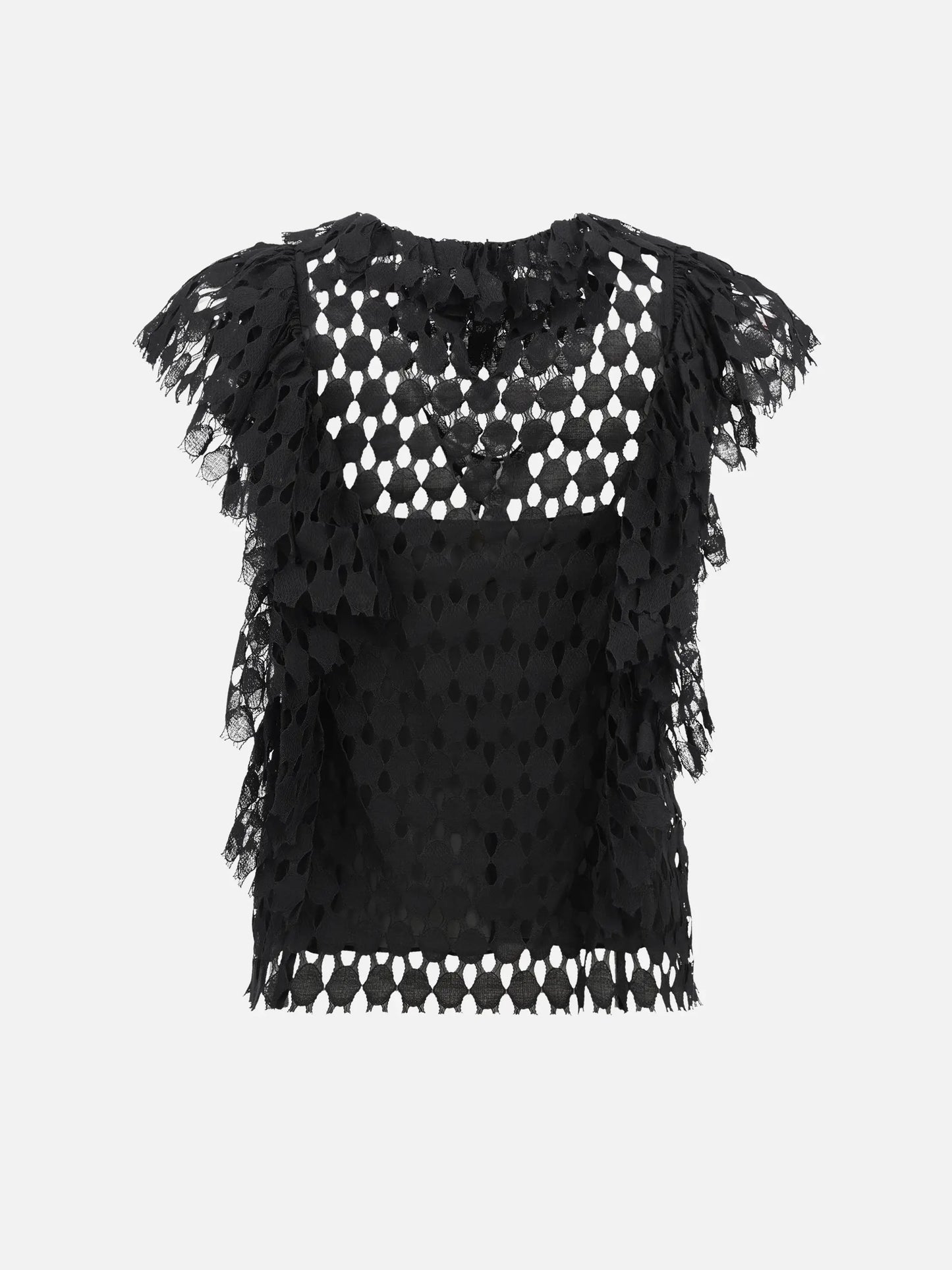 ULLA JOHNOSN - Spitzen-Top Daevy für Damen Schwarz - Black