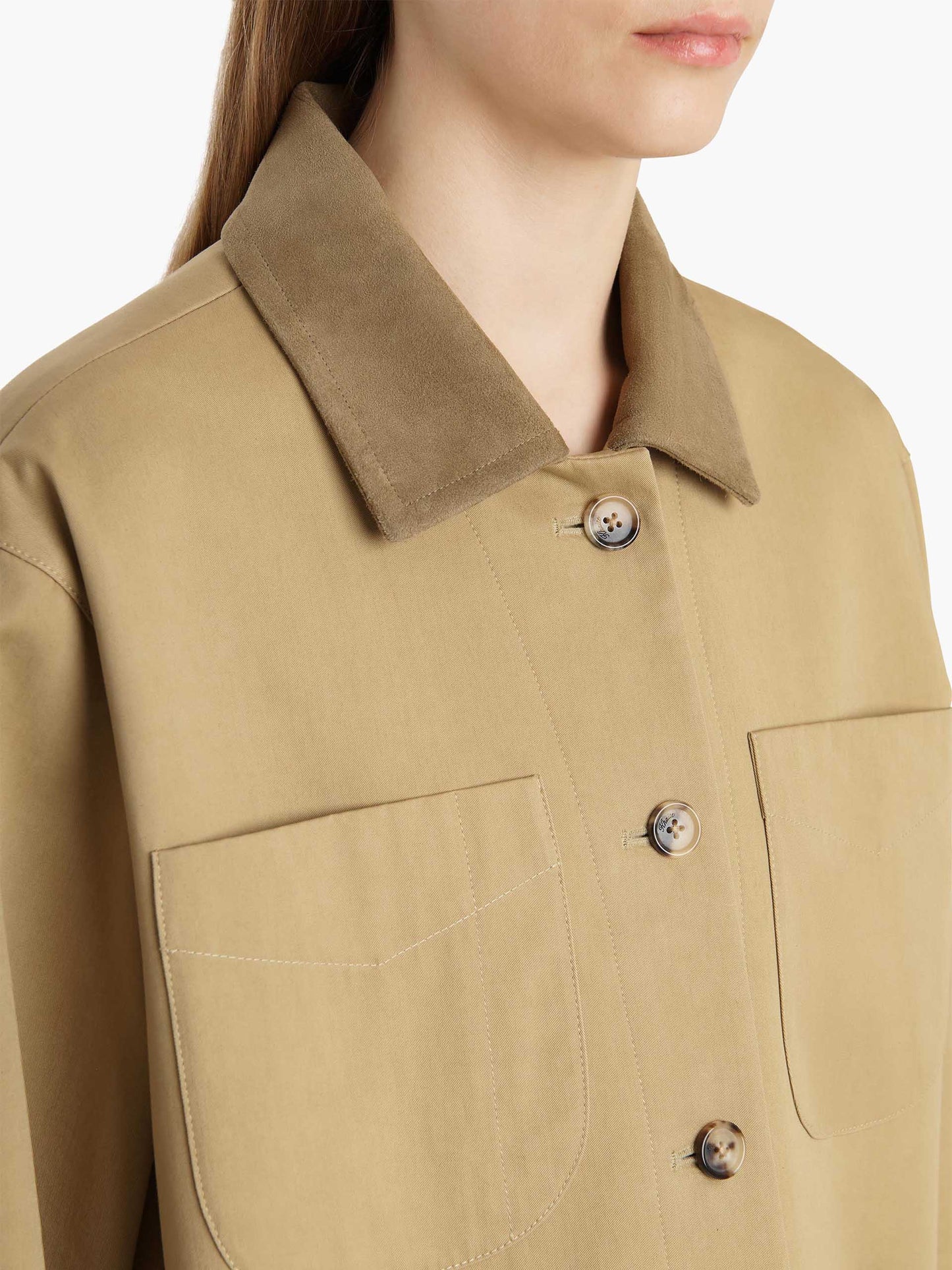 KHAITE - Jacke Wyatt aus Baumwollgabardine für Damen Wheat Beige