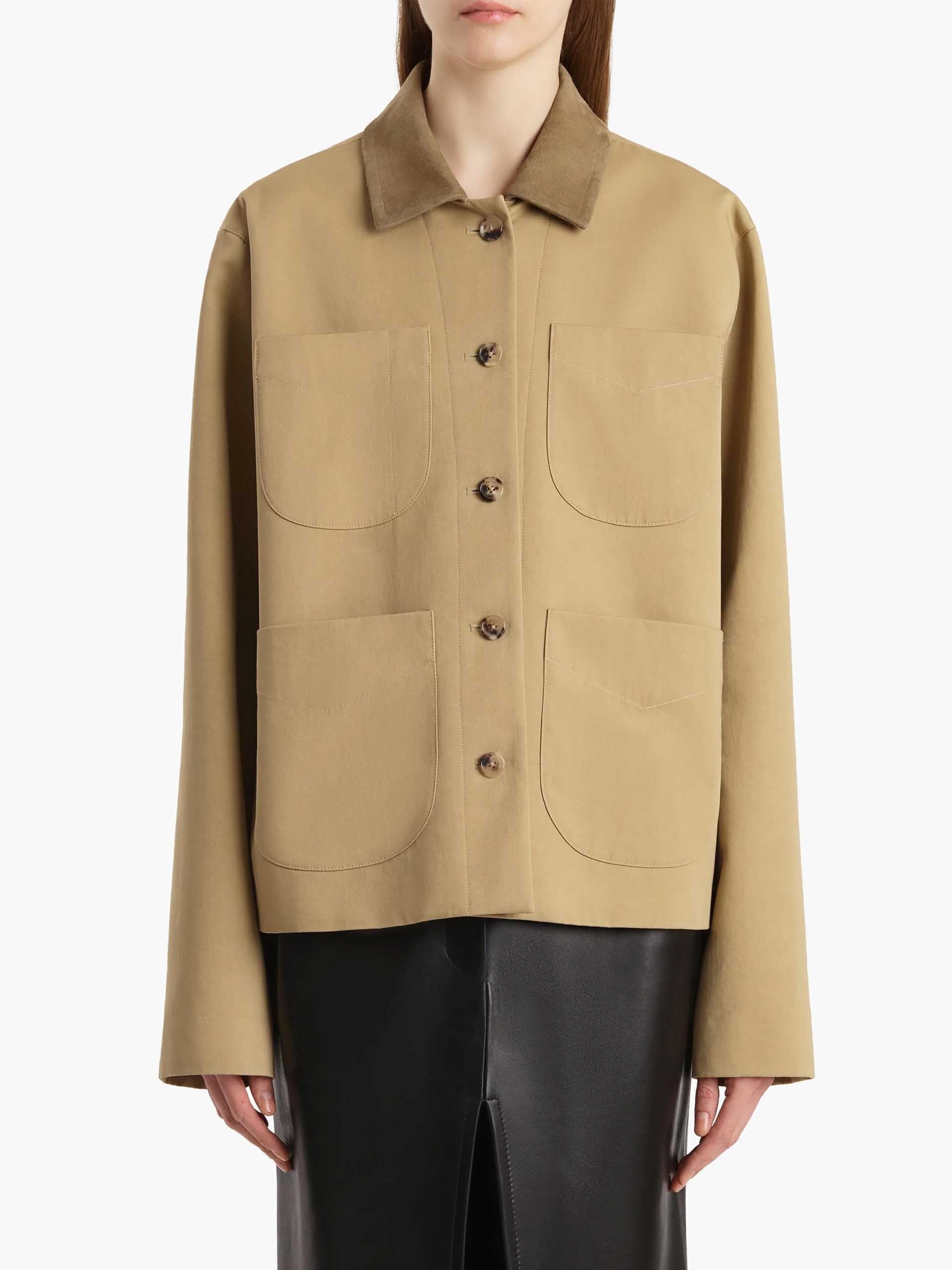 KHAITE - Jacke Wyatt aus Baumwollgabardine für Damen Wheat Beige