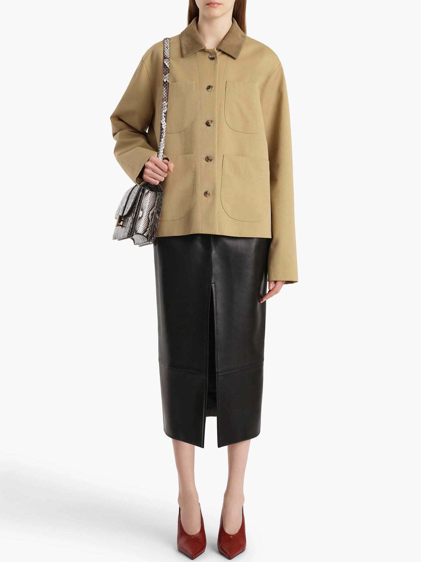 KHAITE - Jacke Wyatt aus Baumwollgabardine für Damen Wheat Beige