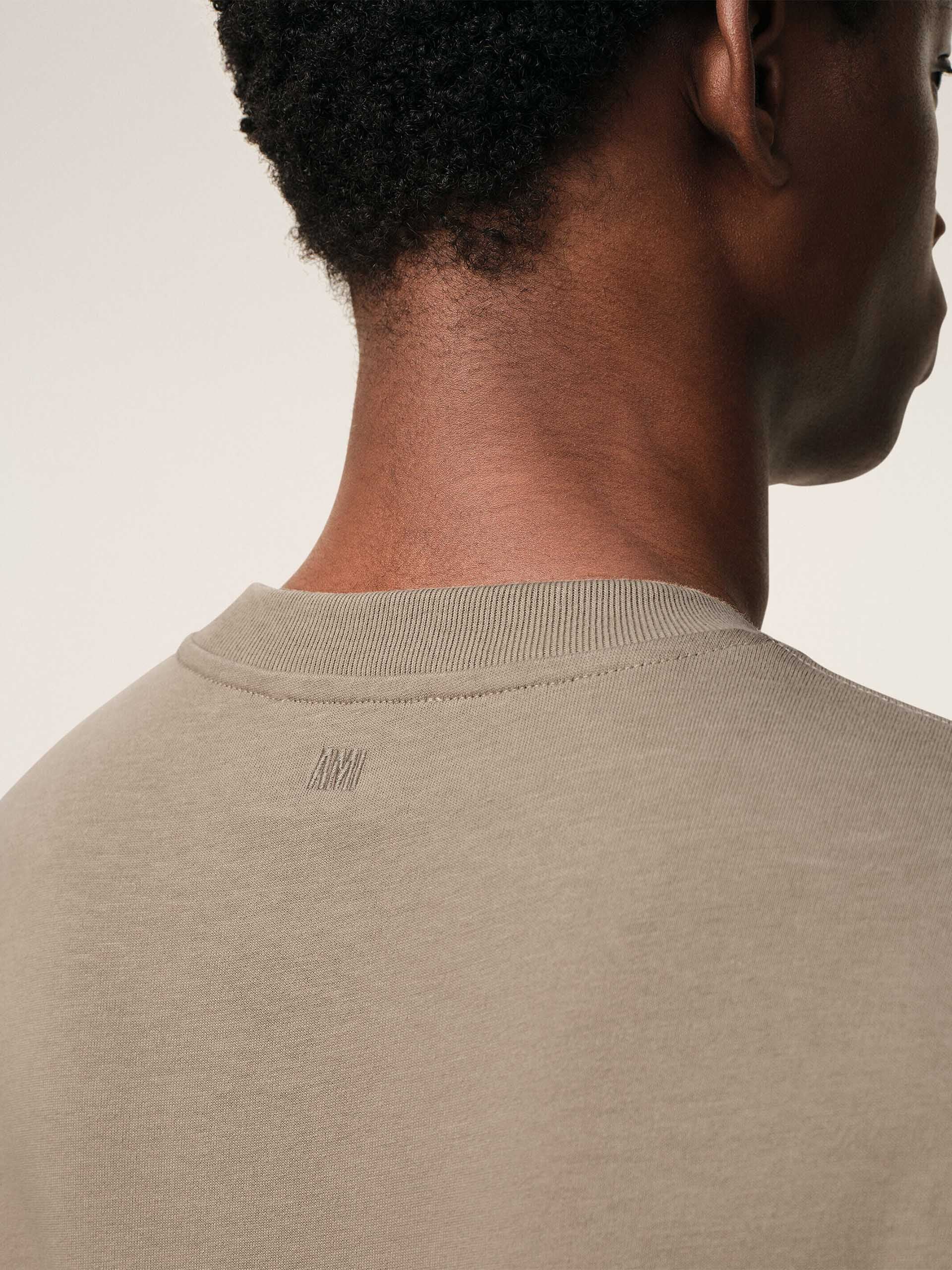 AMI PARIS - Oversized-T-Shirt Ami De Coeur aus Baumwolle Taupe