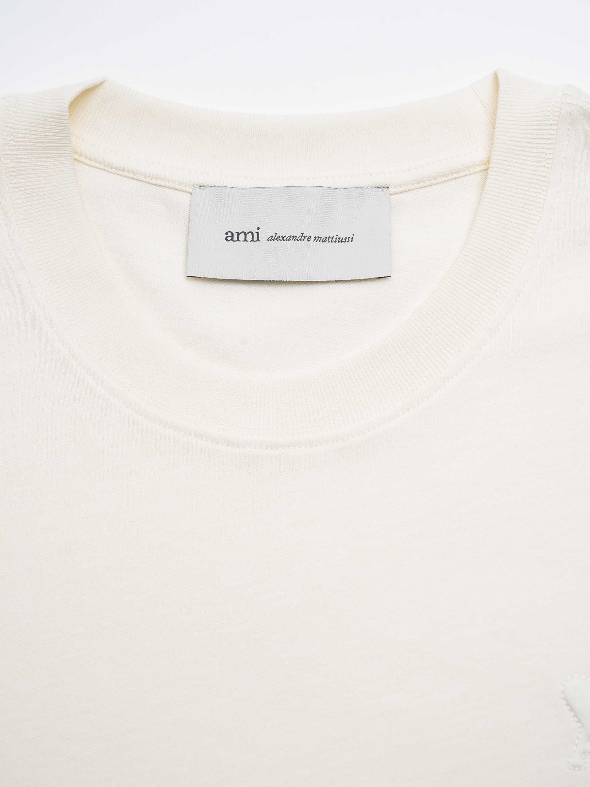 AMI PARIS - Oversized-T-Shirt Ami De Coeur aus Baumwolle Creme - Cream