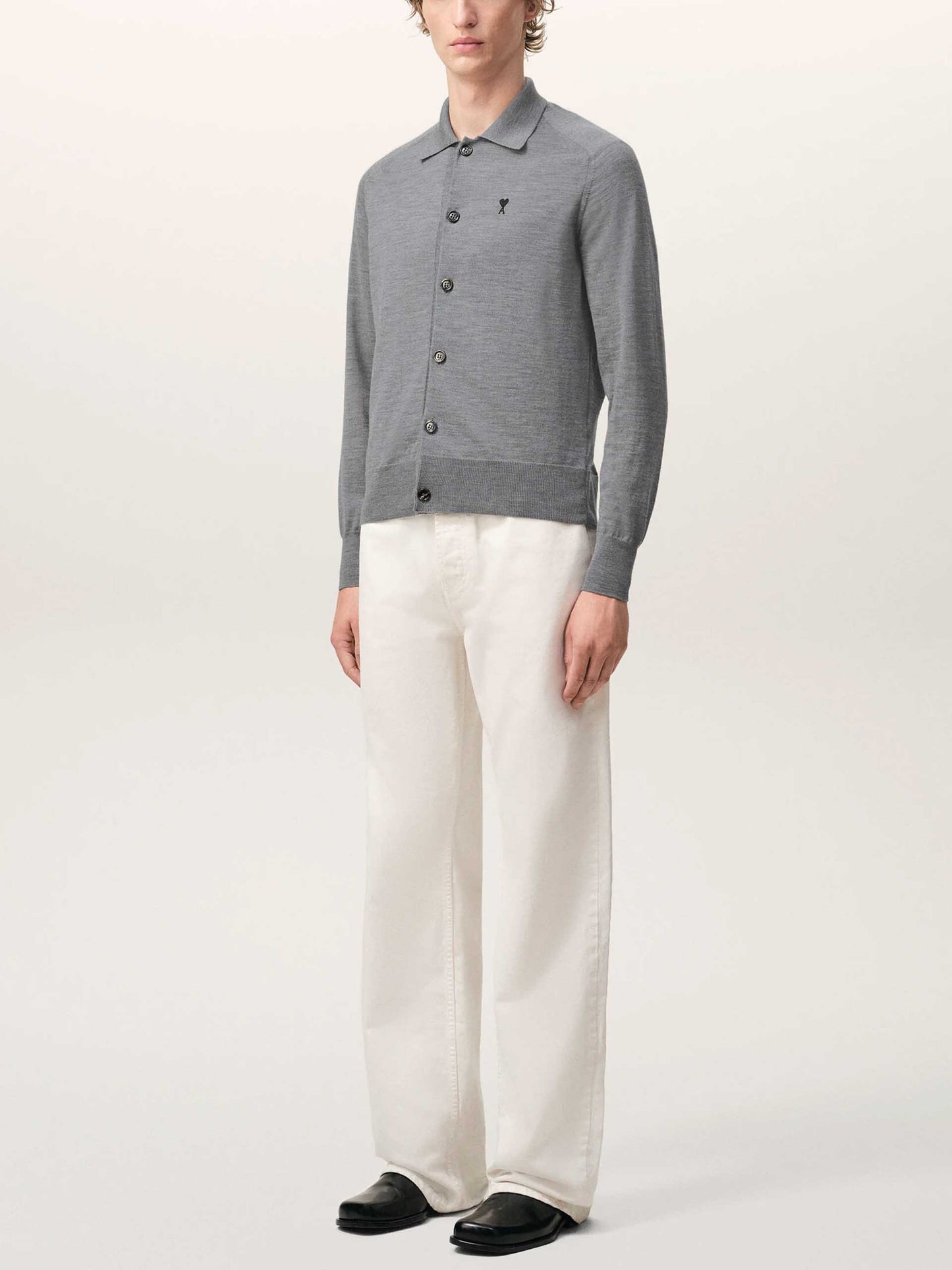 AMI PARIS - Polo-Cardigan aus Merinowolle für Herren