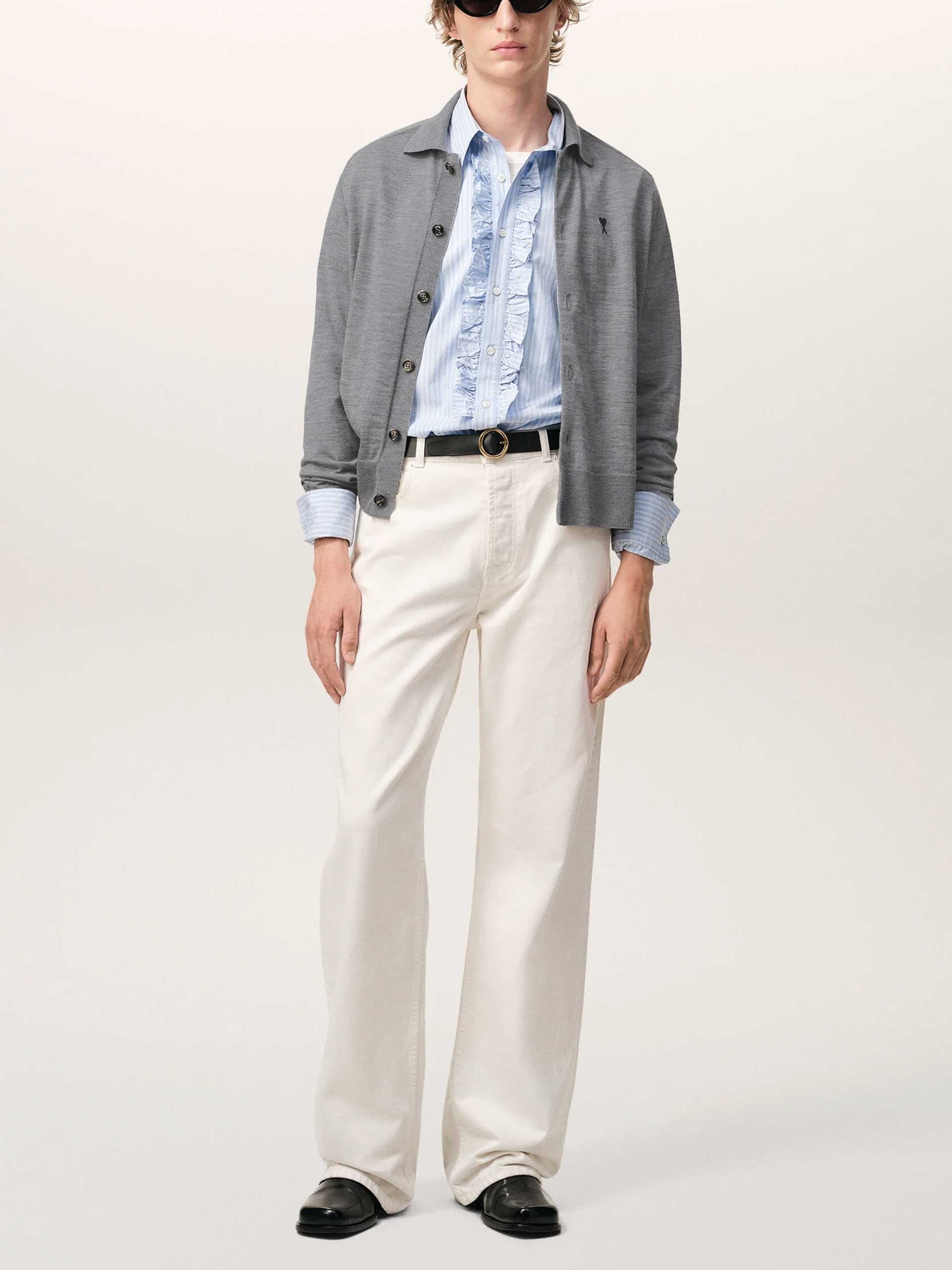 AMI PARIS - Polo-Cardigan aus Merinowolle für Herren