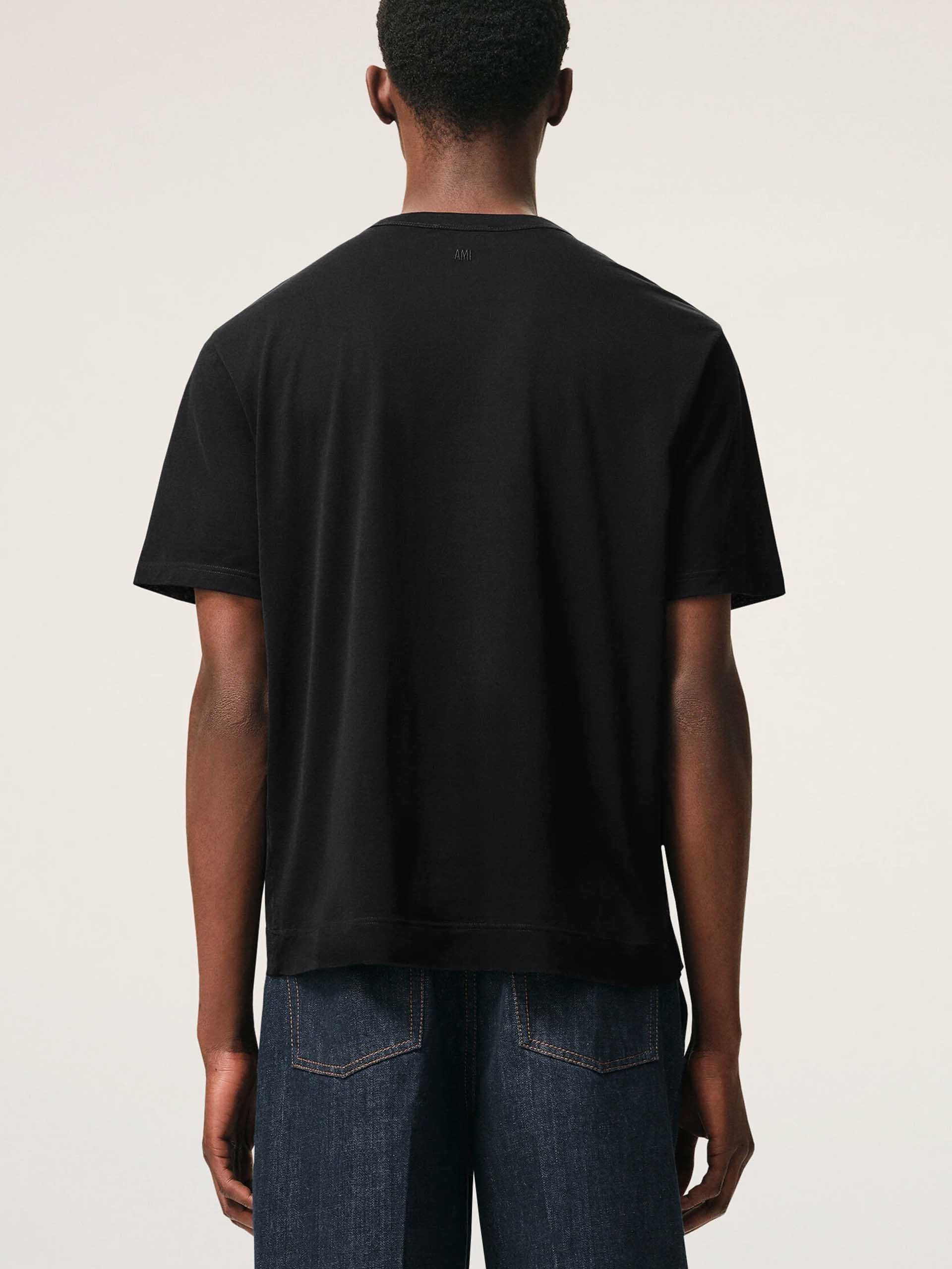 AMI PARIS - T-Shirt Ami De Coeur aus Baumwolljersey Schwarz - Black