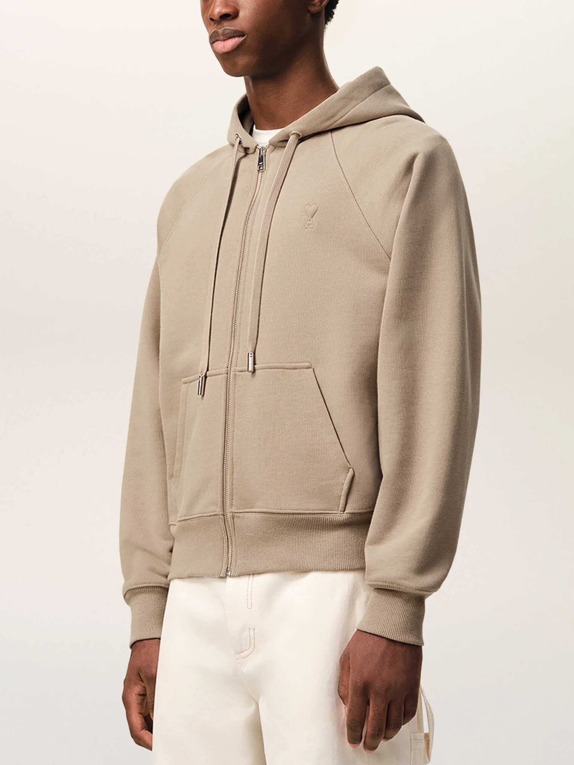 AMI PARIS - Zip-Hoodie Ami De Coeur mit Logo