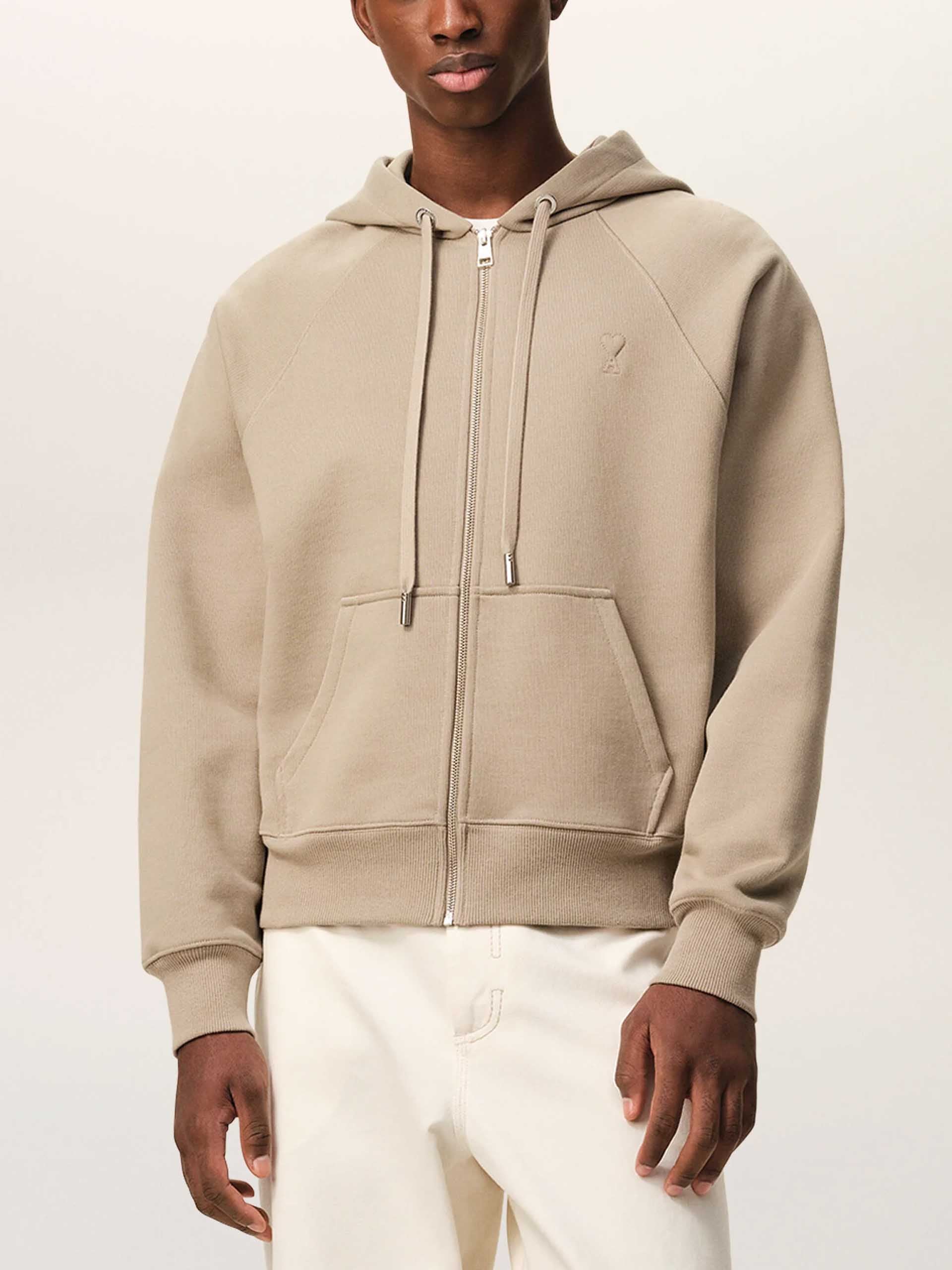 AMI PARIS - Zip-Hoodie Ami De Coeur mit Logo