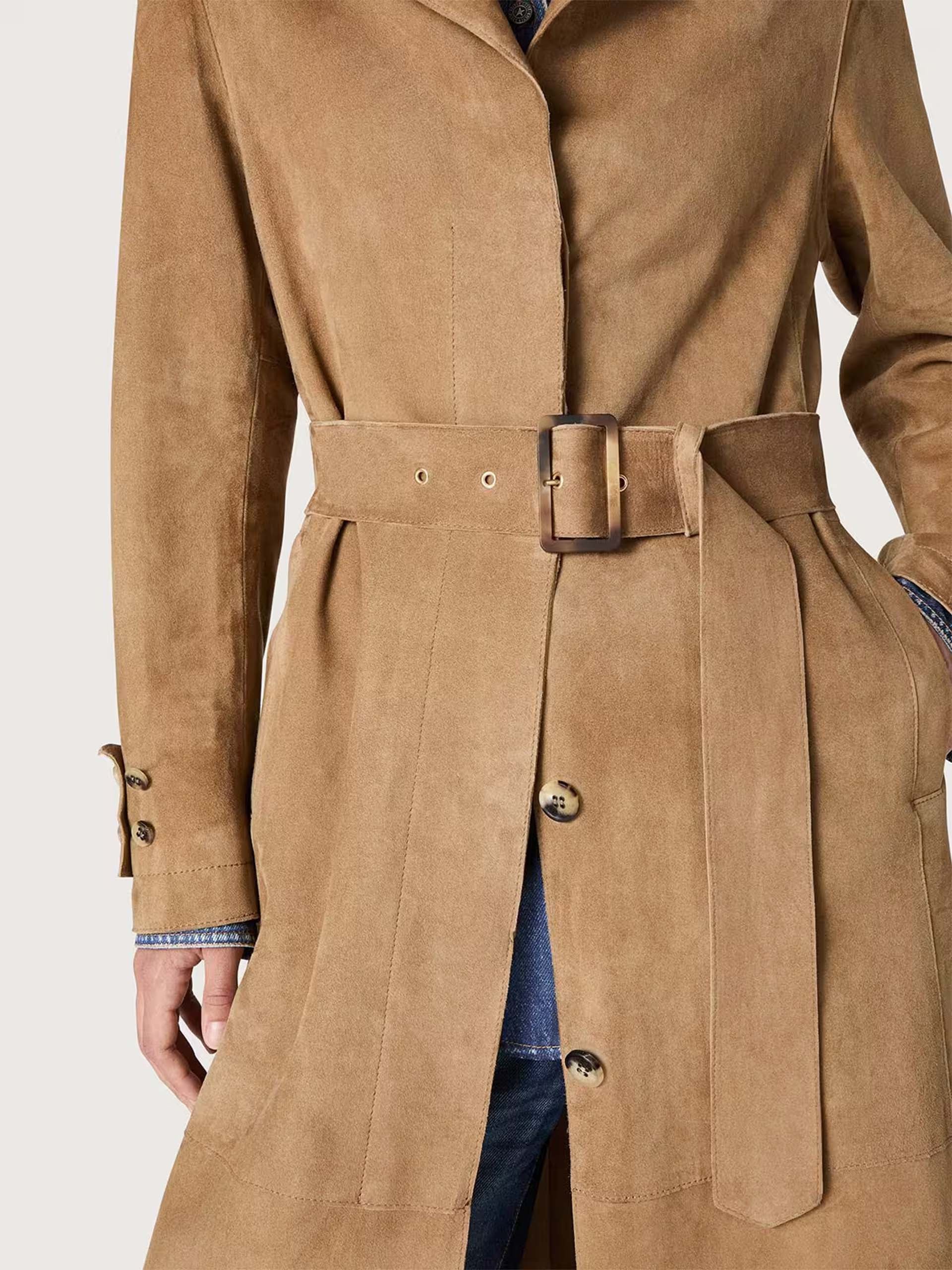 GOLDEN GOOSE - Trenchcoat aus Veloursleder für Damen