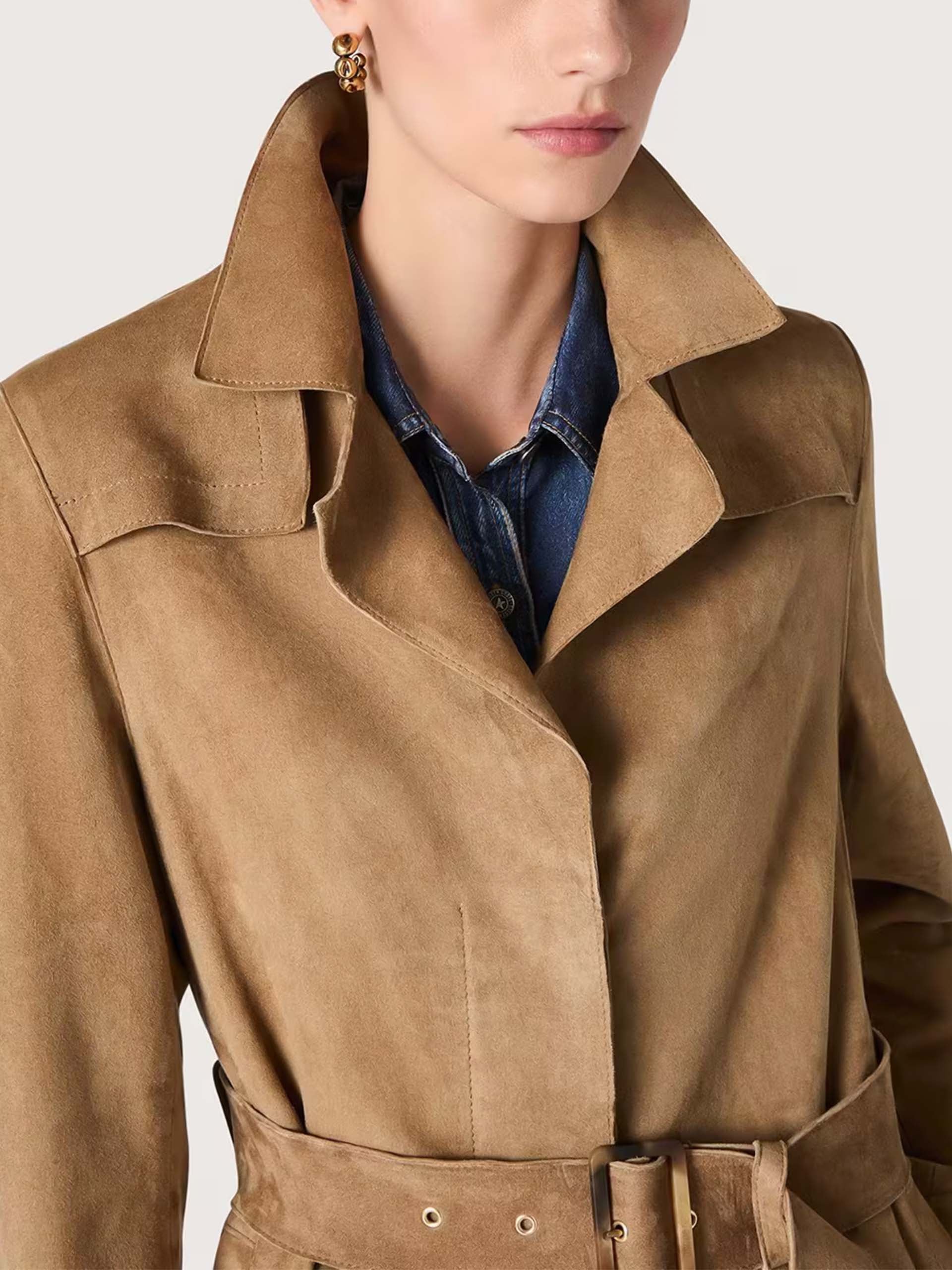GOLDEN GOOSE - Trenchcoat aus Veloursleder für Damen