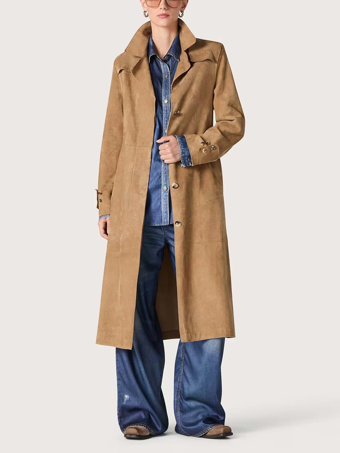 GOLDEN GOOSE - Trenchcoat aus Veloursleder für Damen