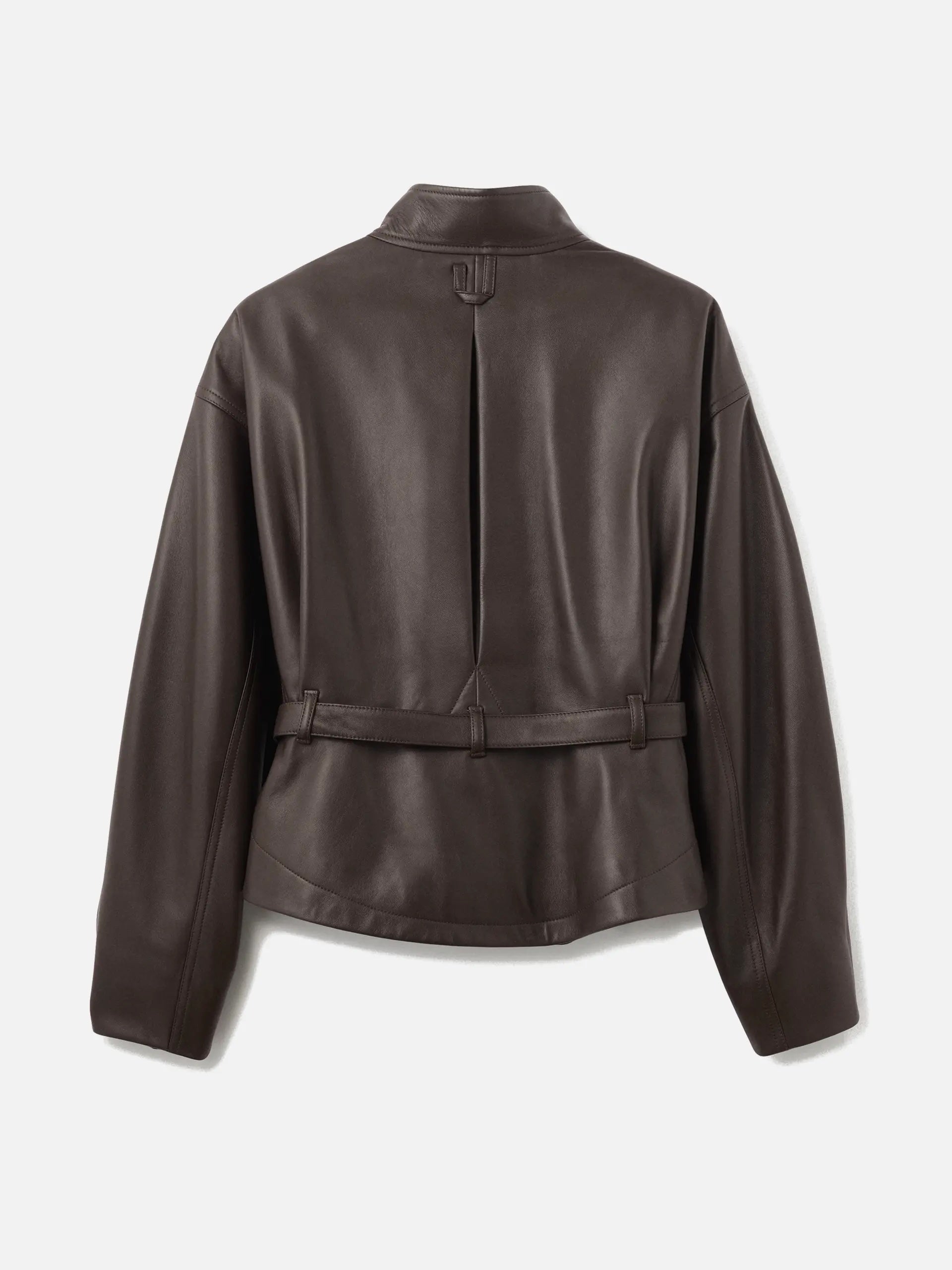 JACQUEMUS - Lederjacke Ciro mit Gürtel für Damen Dunkelbraun - Dark Brown
