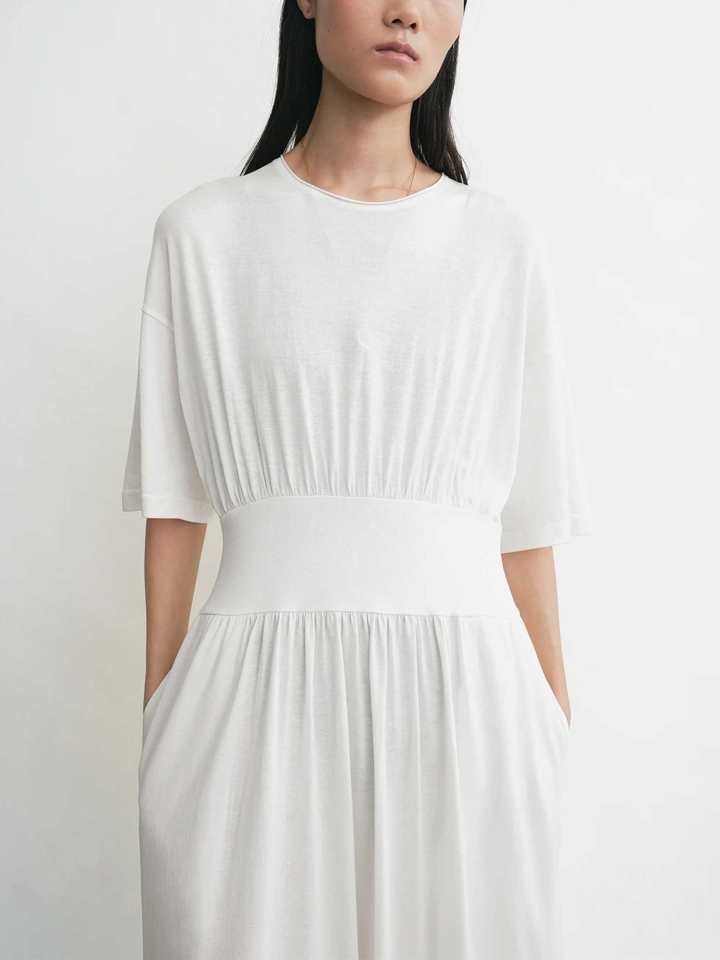 TOTEME - Kleid aus Seiden-Baumwoll-Jersey für Damen Off-White