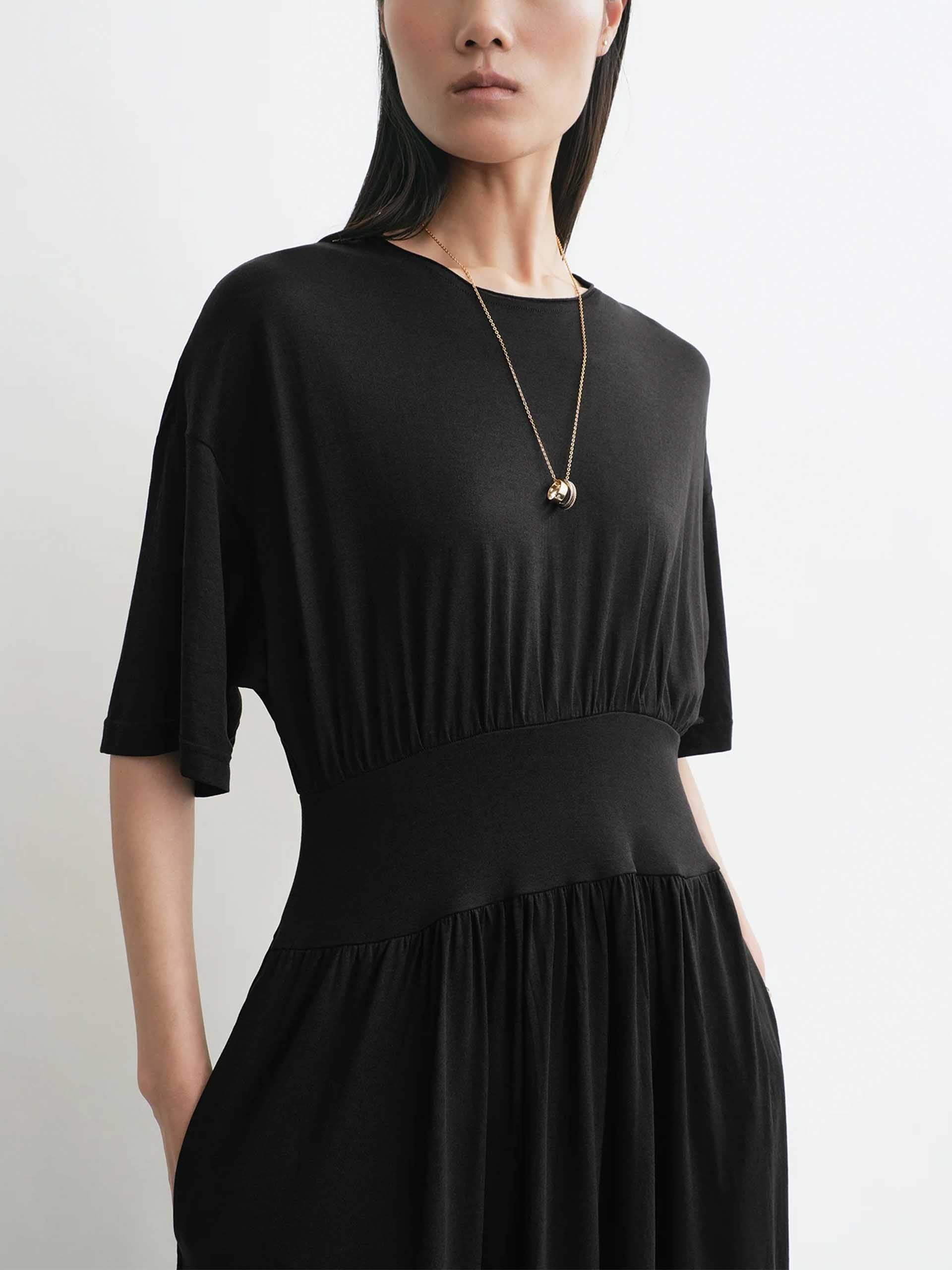 TOTEME - Kleid aus Seiden-Baumwoll-Jersey für Damen Schwarz - Black