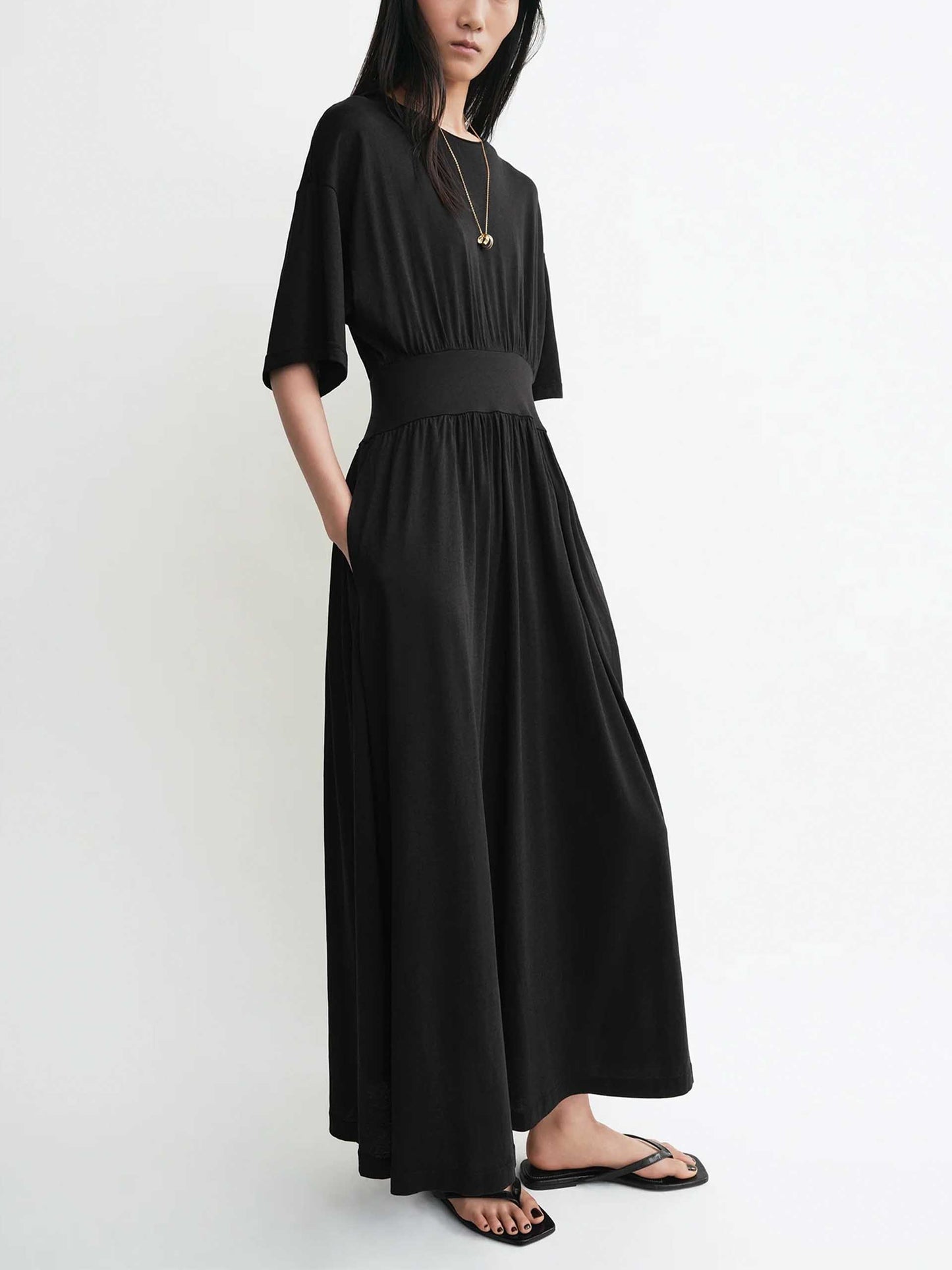 TOTEME - Kleid aus Seiden-Baumwoll-Jersey für Damen Schwarz - Black