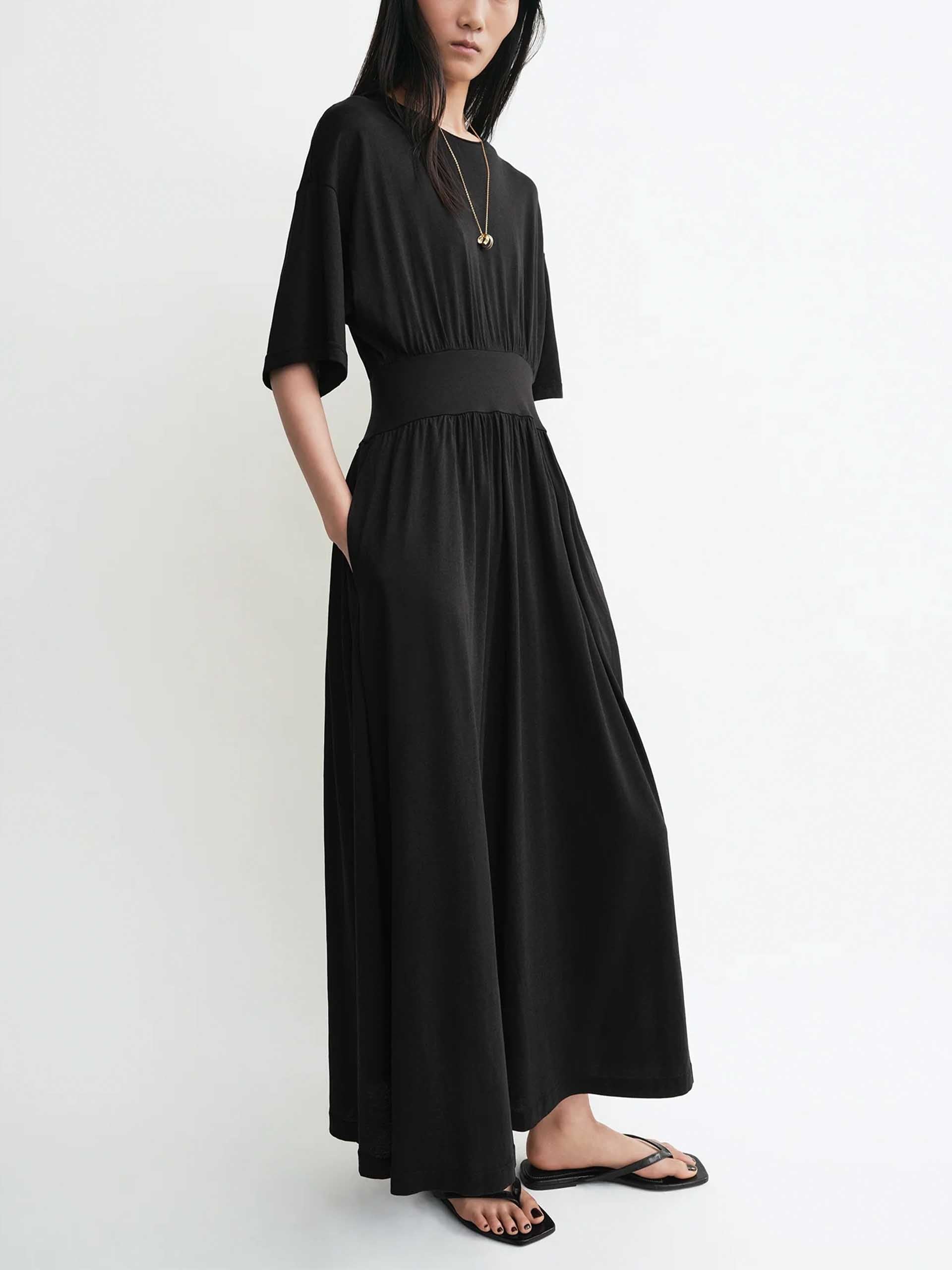 TOTEME - Kleid aus Seiden-Baumwoll-Jersey für Damen Schwarz - Black