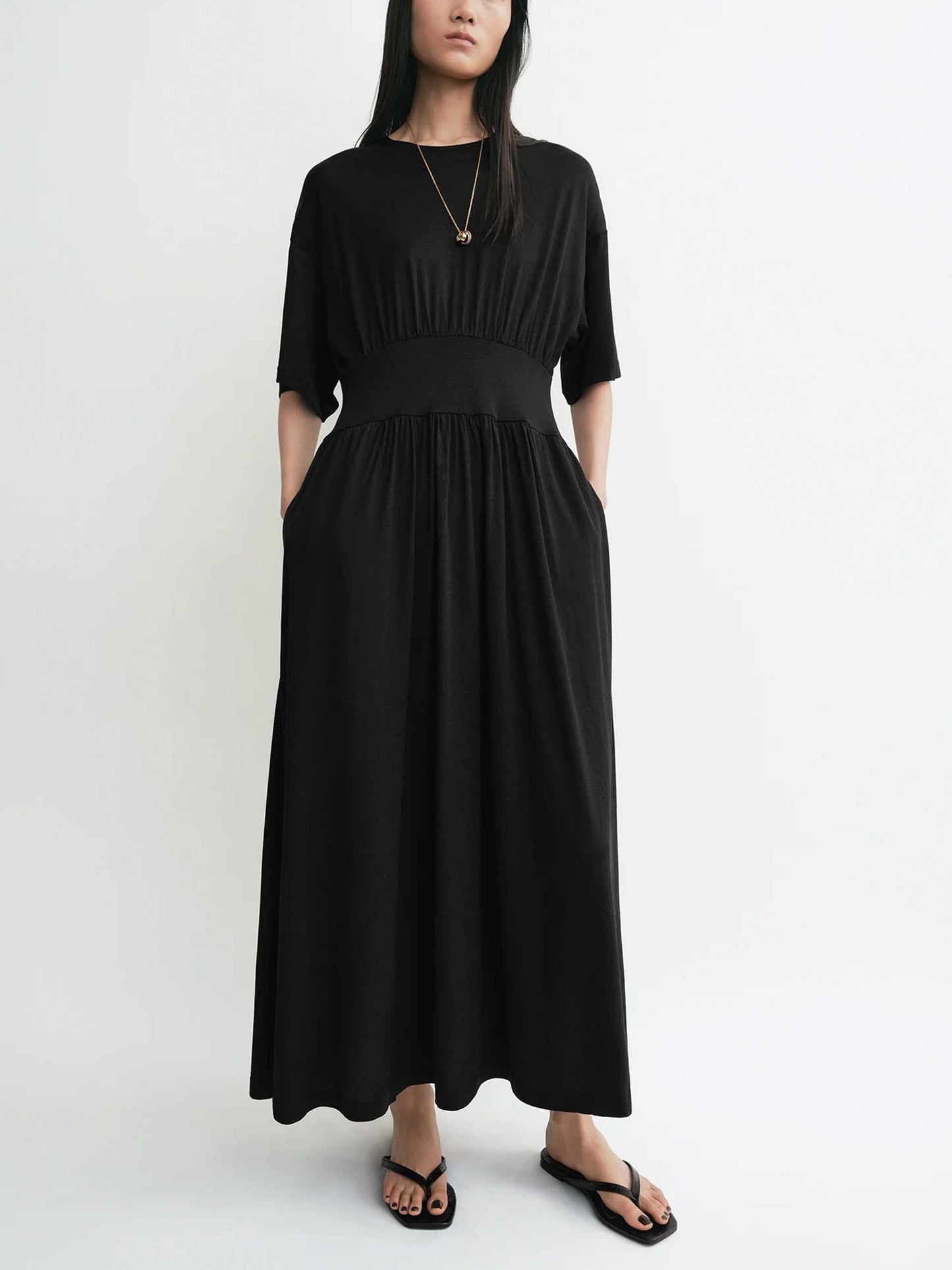 TOTEME - Kleid aus Seiden-Baumwoll-Jersey für Damen Schwarz - Black