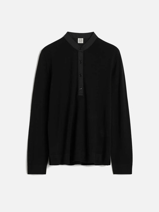 TOTEME - Strick-Top mit Halbknopfleiste für Damen Schwarz - Black