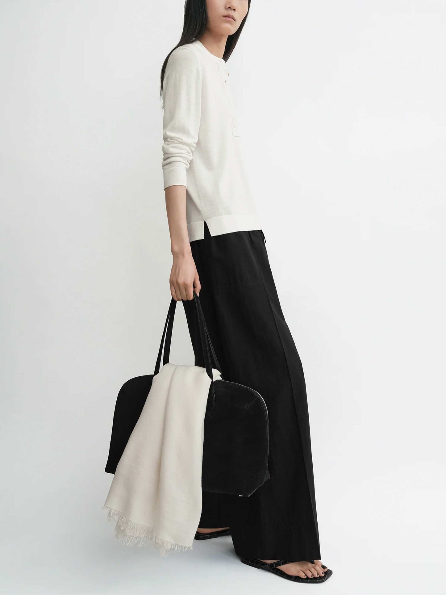 TOTEME - Strick-Top mit Halbknopfleiste für Damen Off-White