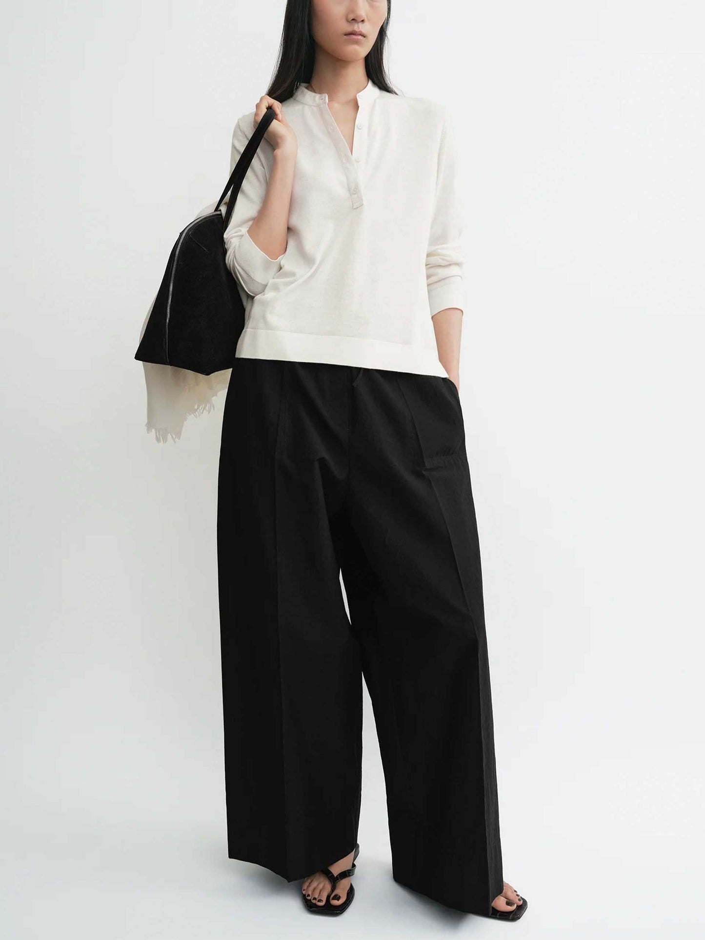 TOTEME - Strick-Top mit Halbknopfleiste für Damen Off-White