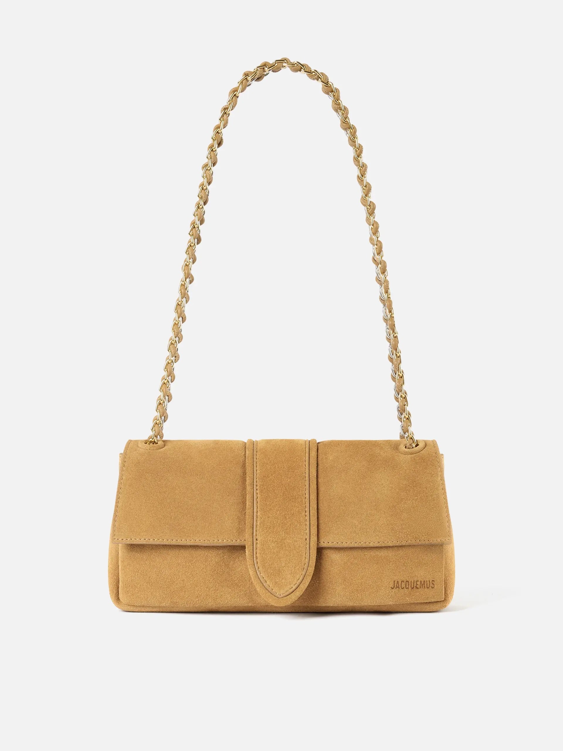 JACQUEMUS - Tasche Bambino Chaîne aus Veloursleder