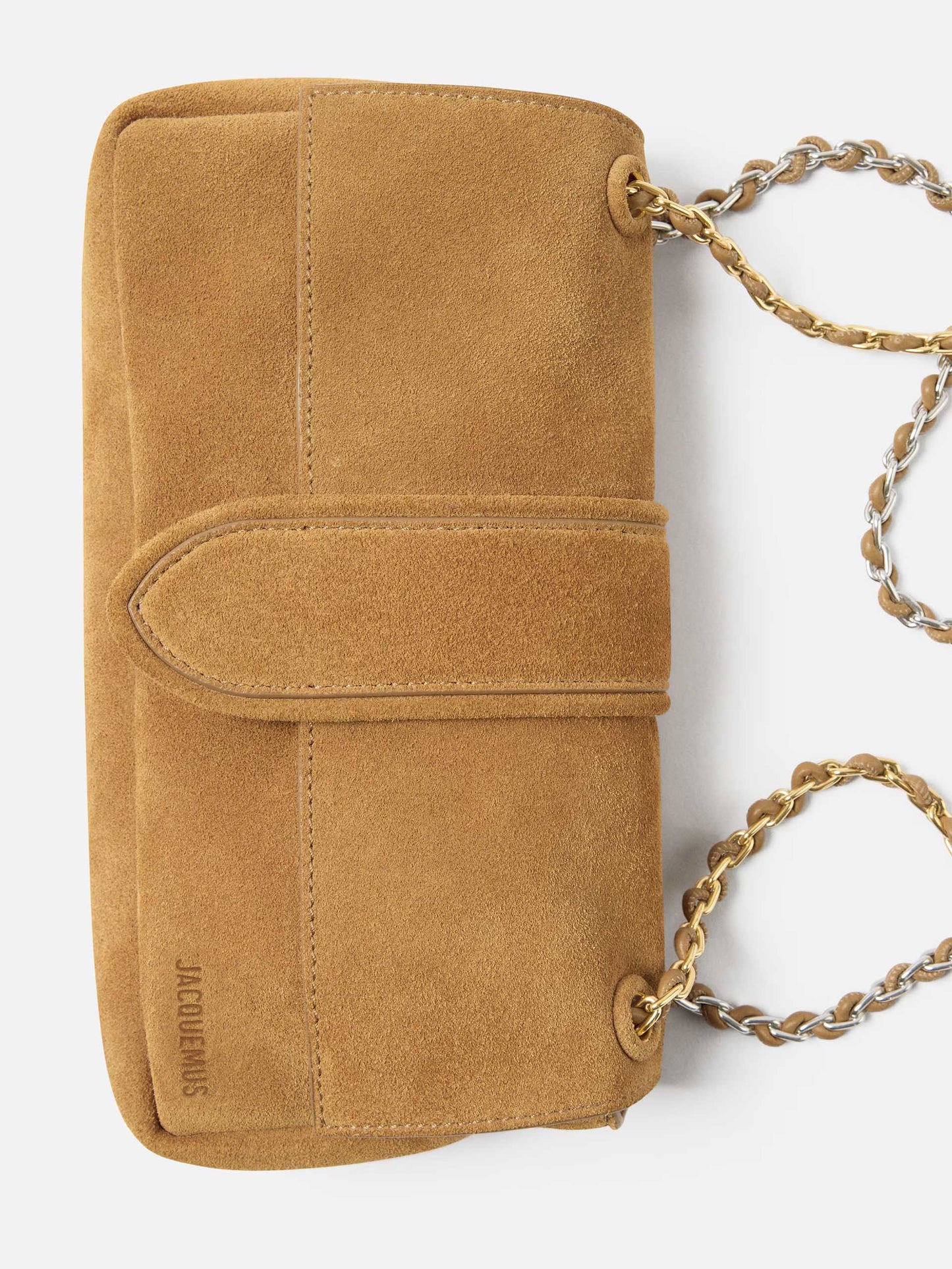 JACQUEMUS - Tasche Bambino Chaîne aus Veloursleder