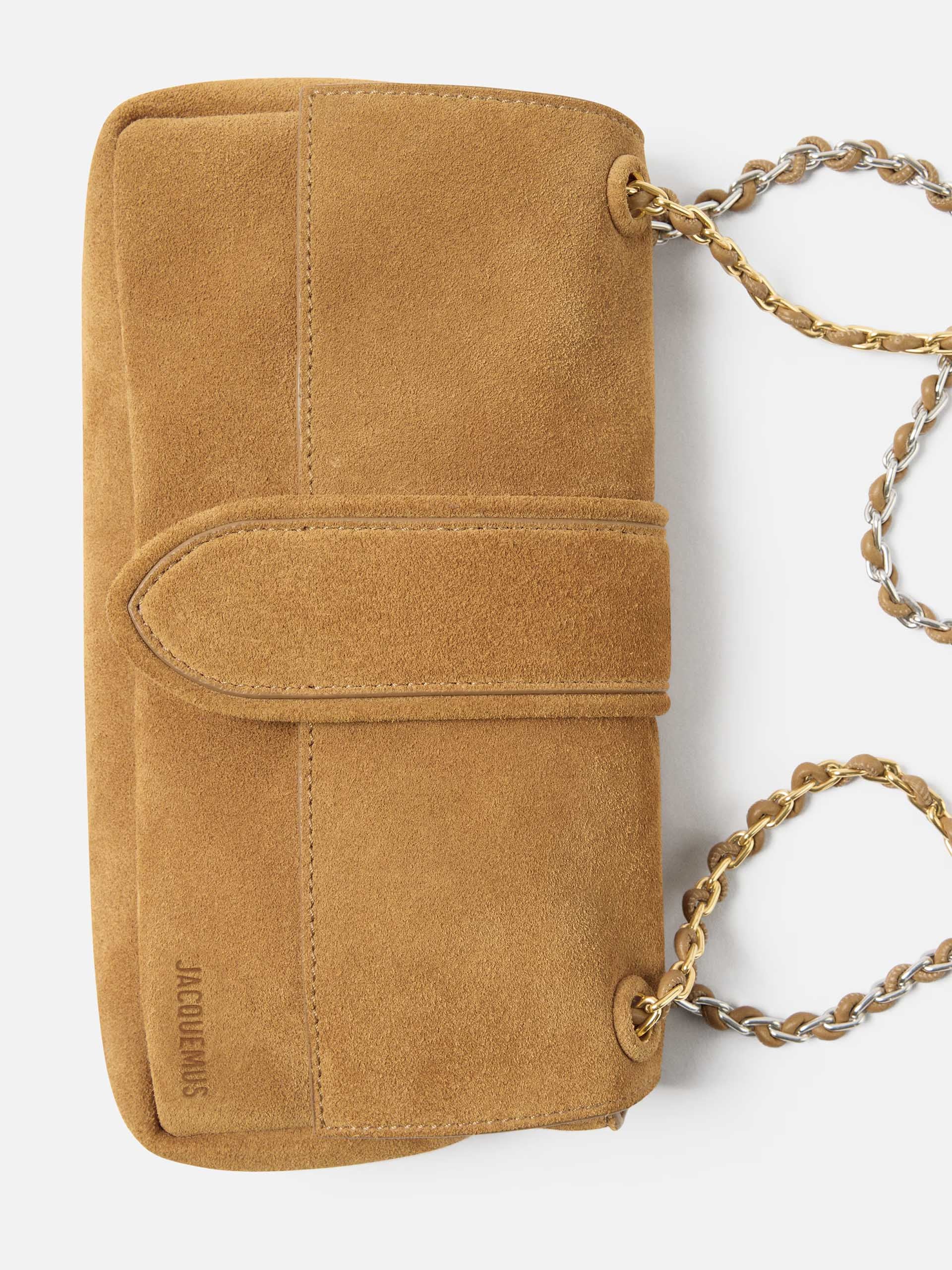 JACQUEMUS - Tasche Bambino Chaîne aus Veloursleder