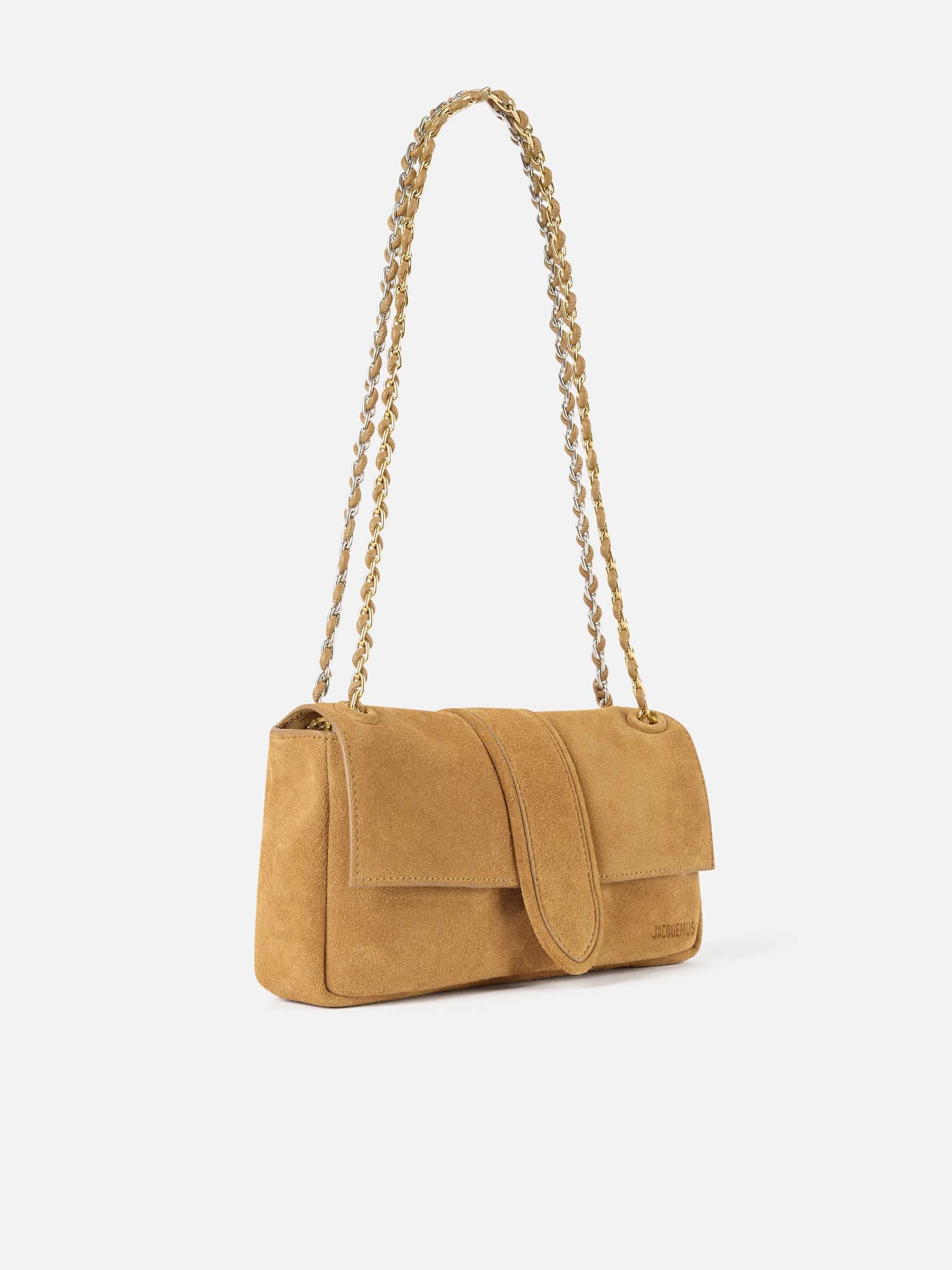 JACQUEMUS - Tasche Bambino Chaîne aus Veloursleder
