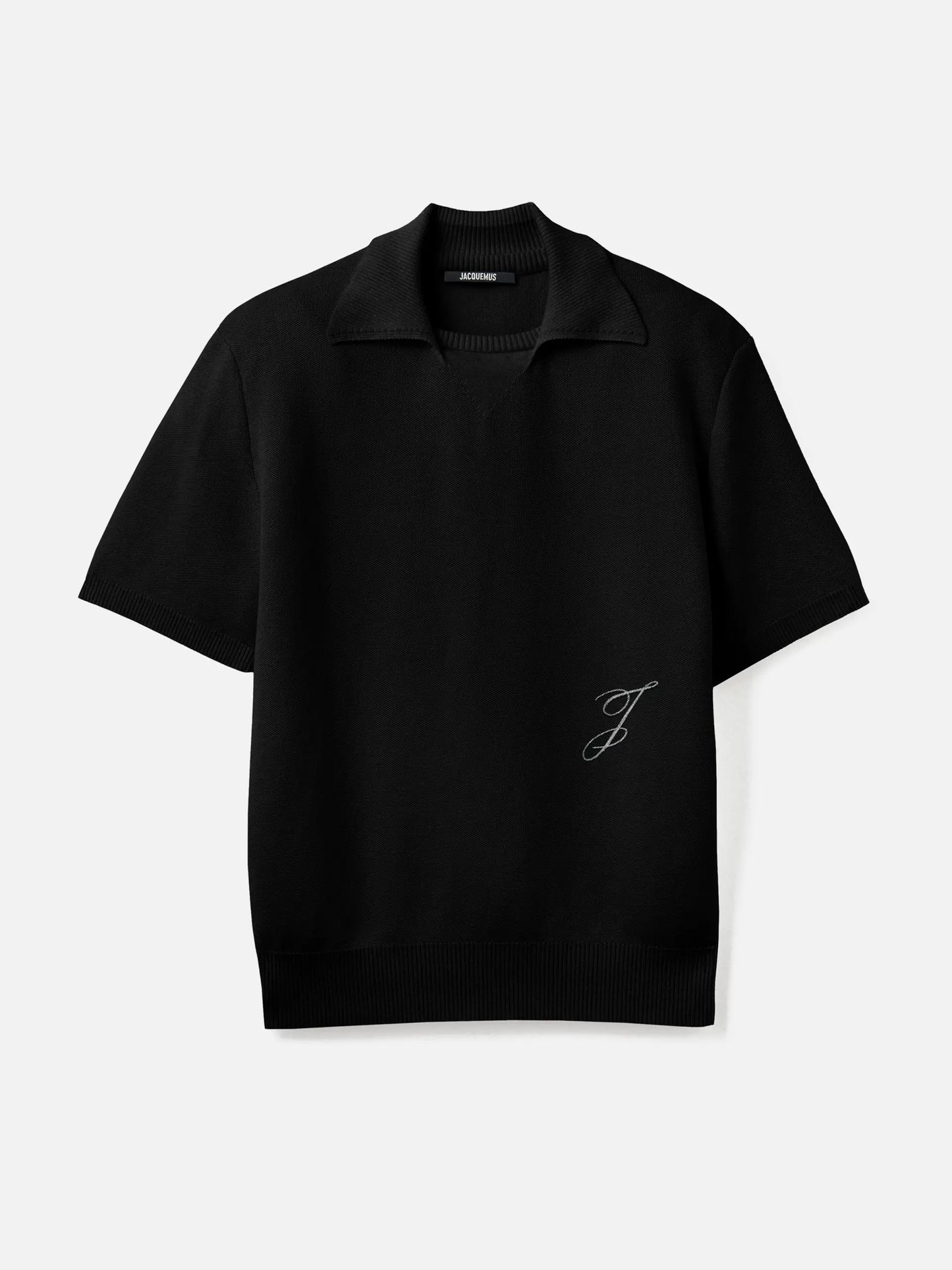 JACQUEMUS - Polopullover mit "J"-Stickerei für Herren Schwarz - Black