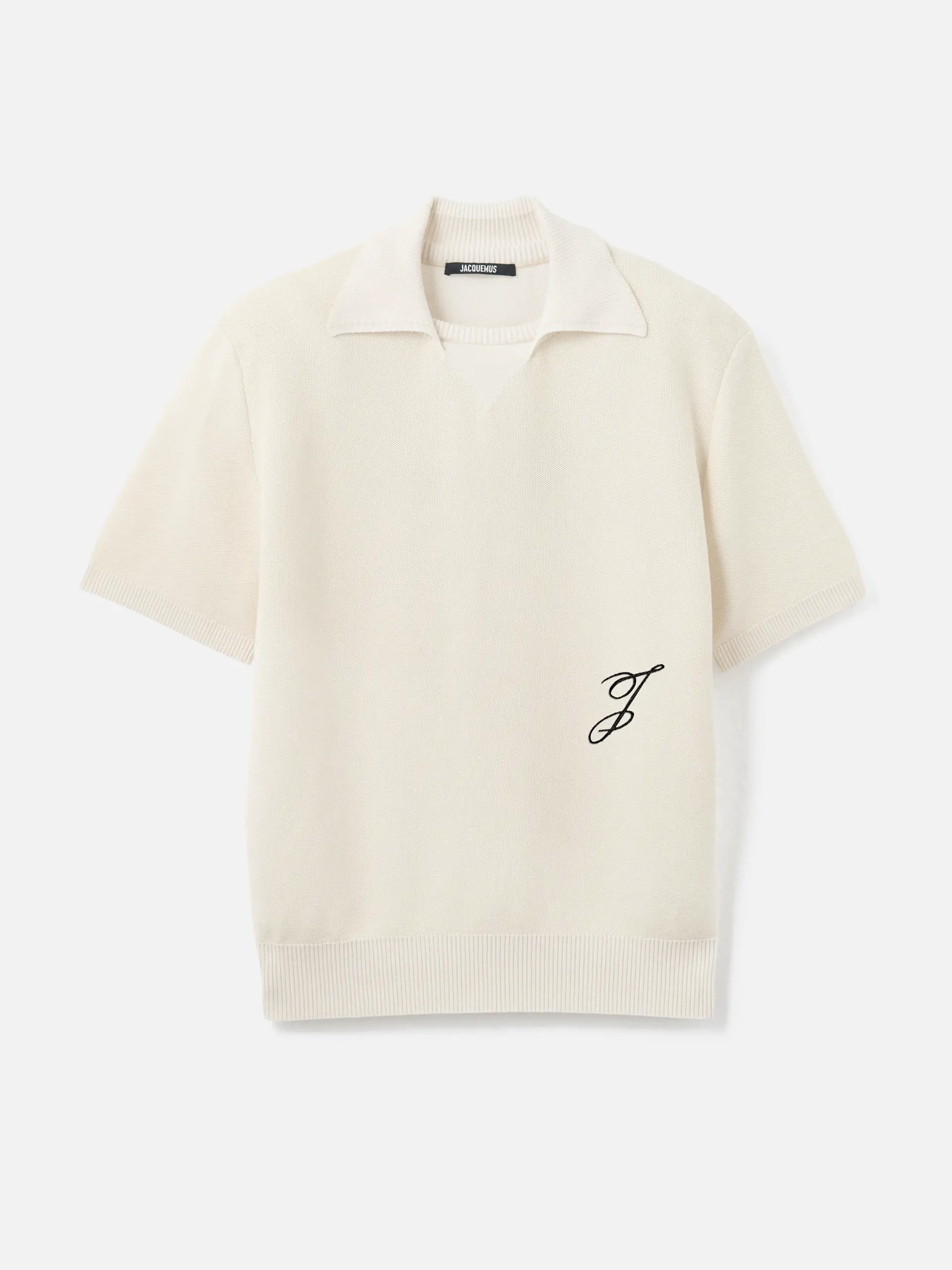 JACQUEMUS - Polopullover mit "J"-Stickerei für Herren Off-White