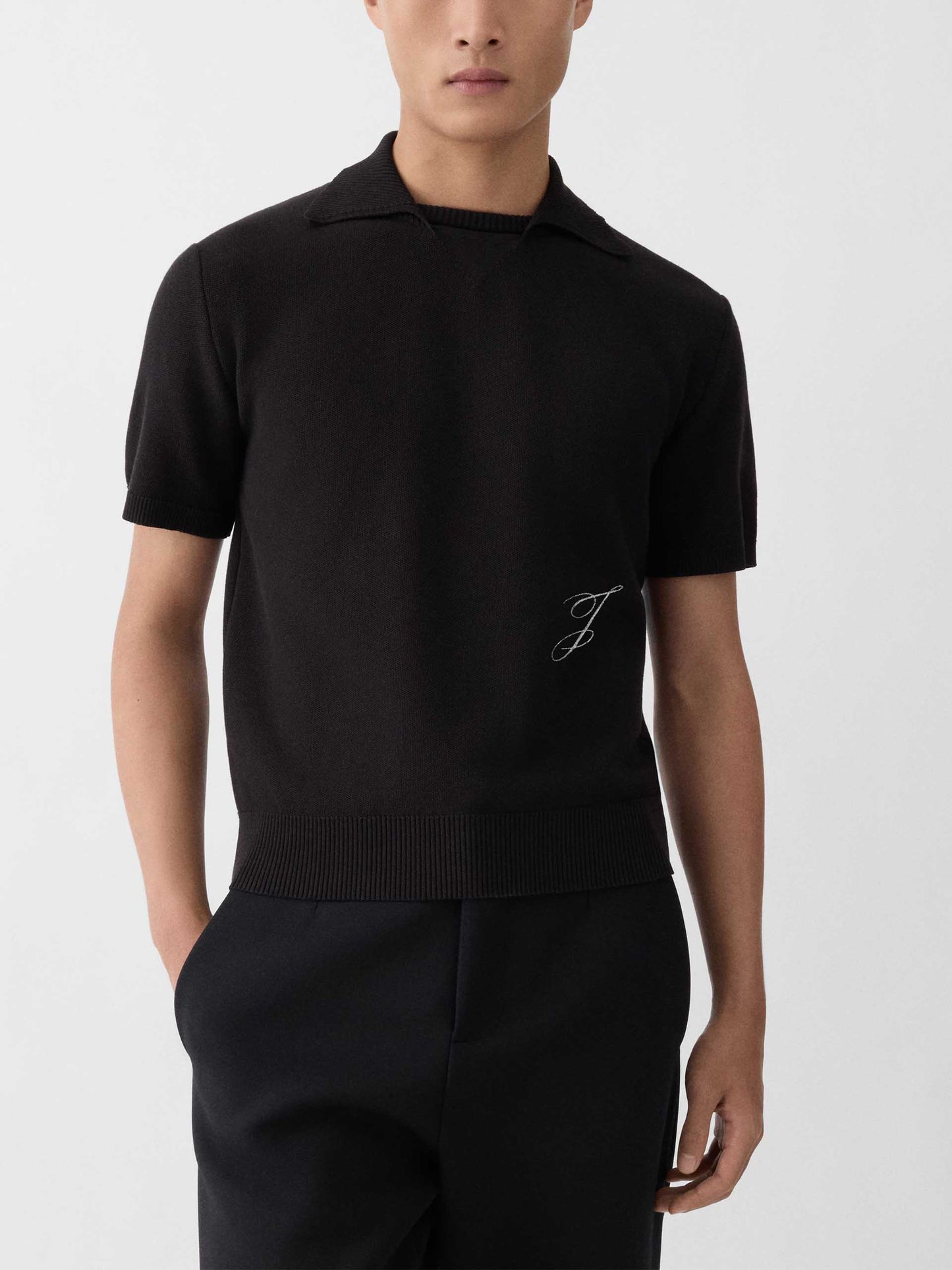 JACQUEMUS - Polopullover mit "J"-Stickerei für Herren Schwarz - Black