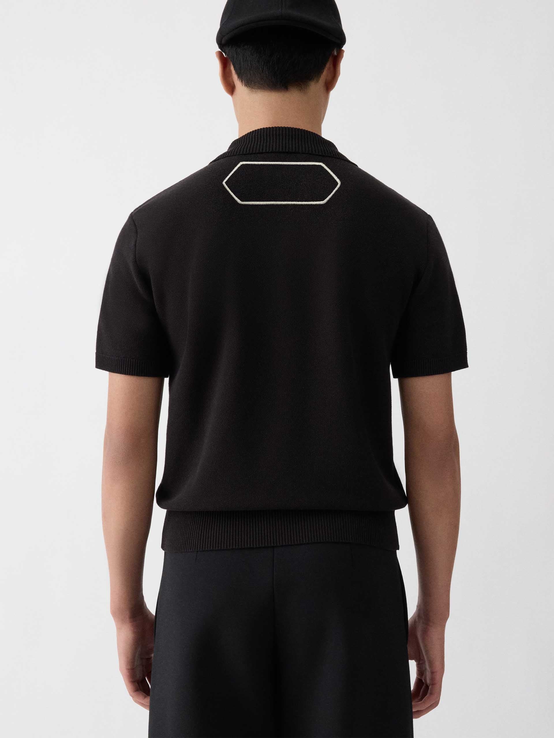 JACQUEMUS - Polopullover mit "J"-Stickerei für Herren Schwarz - Black