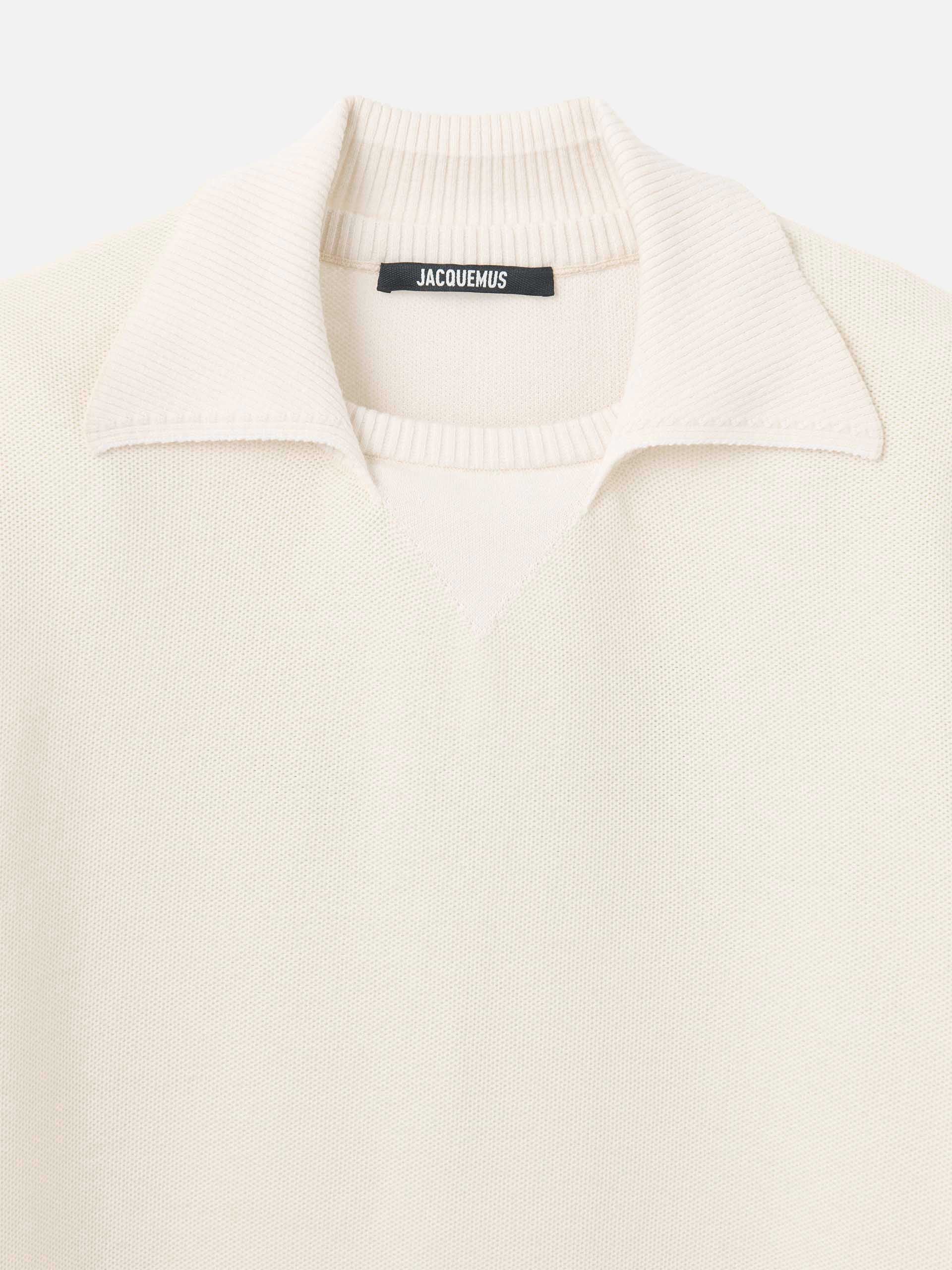 JACQUEMUS - Polopullover mit "J"-Stickerei für Herren Off-White