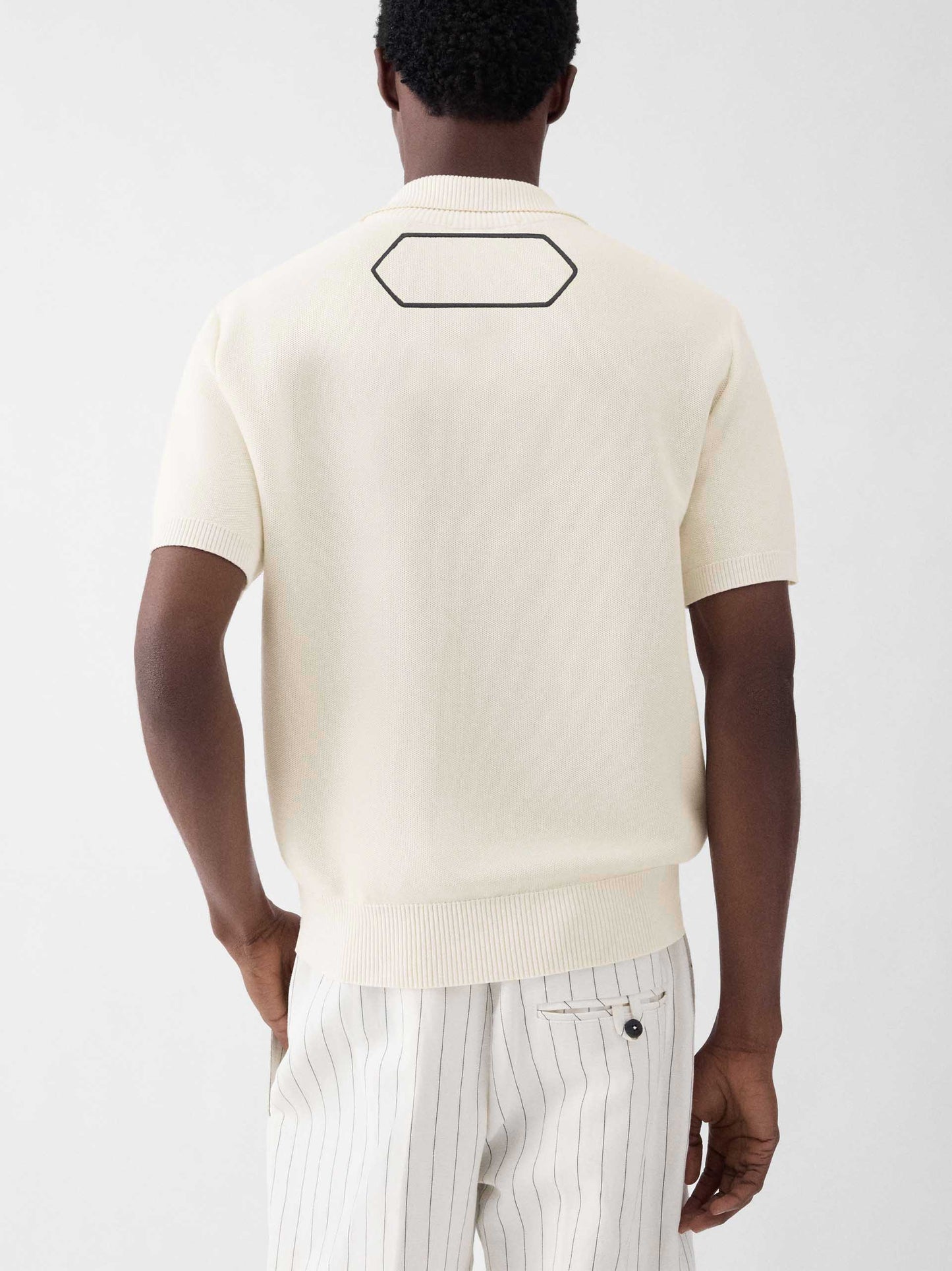 JACQUEMUS - Polopullover mit "J"-Stickerei für Herren Off-White